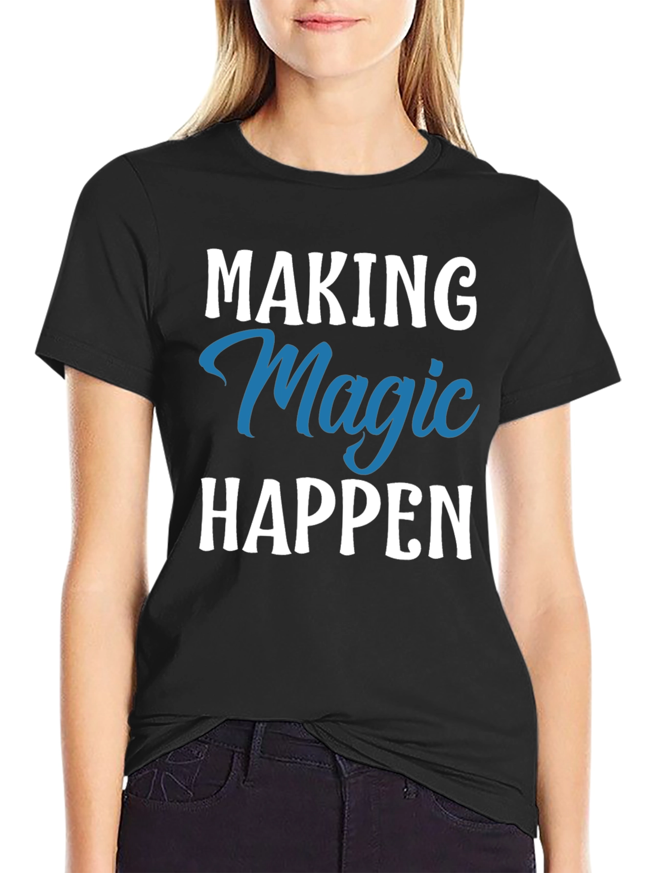 Black Making Magic Happen Graphic Tee view 2