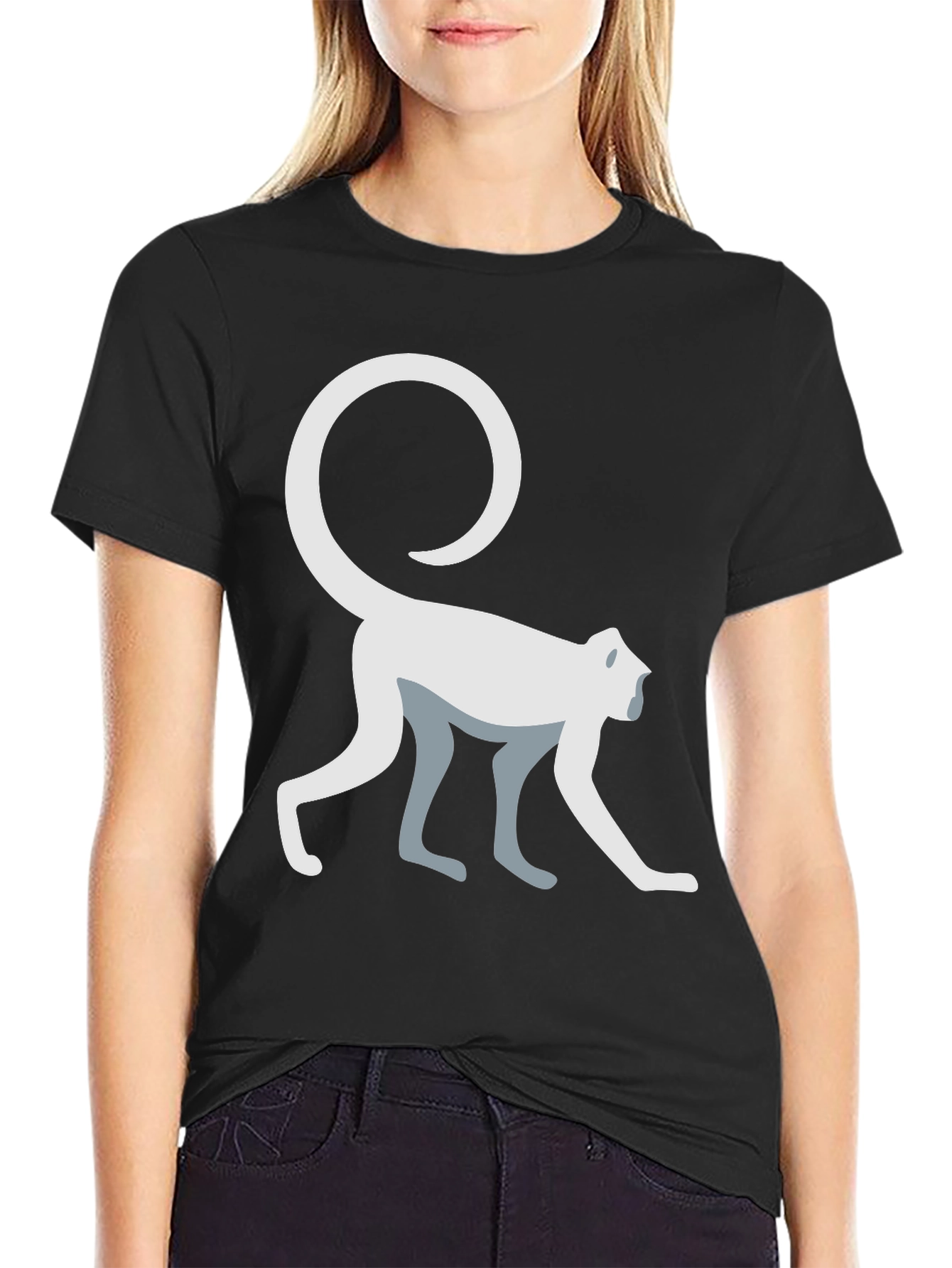 Black Monkey Graphic Black T-Shirt view 2