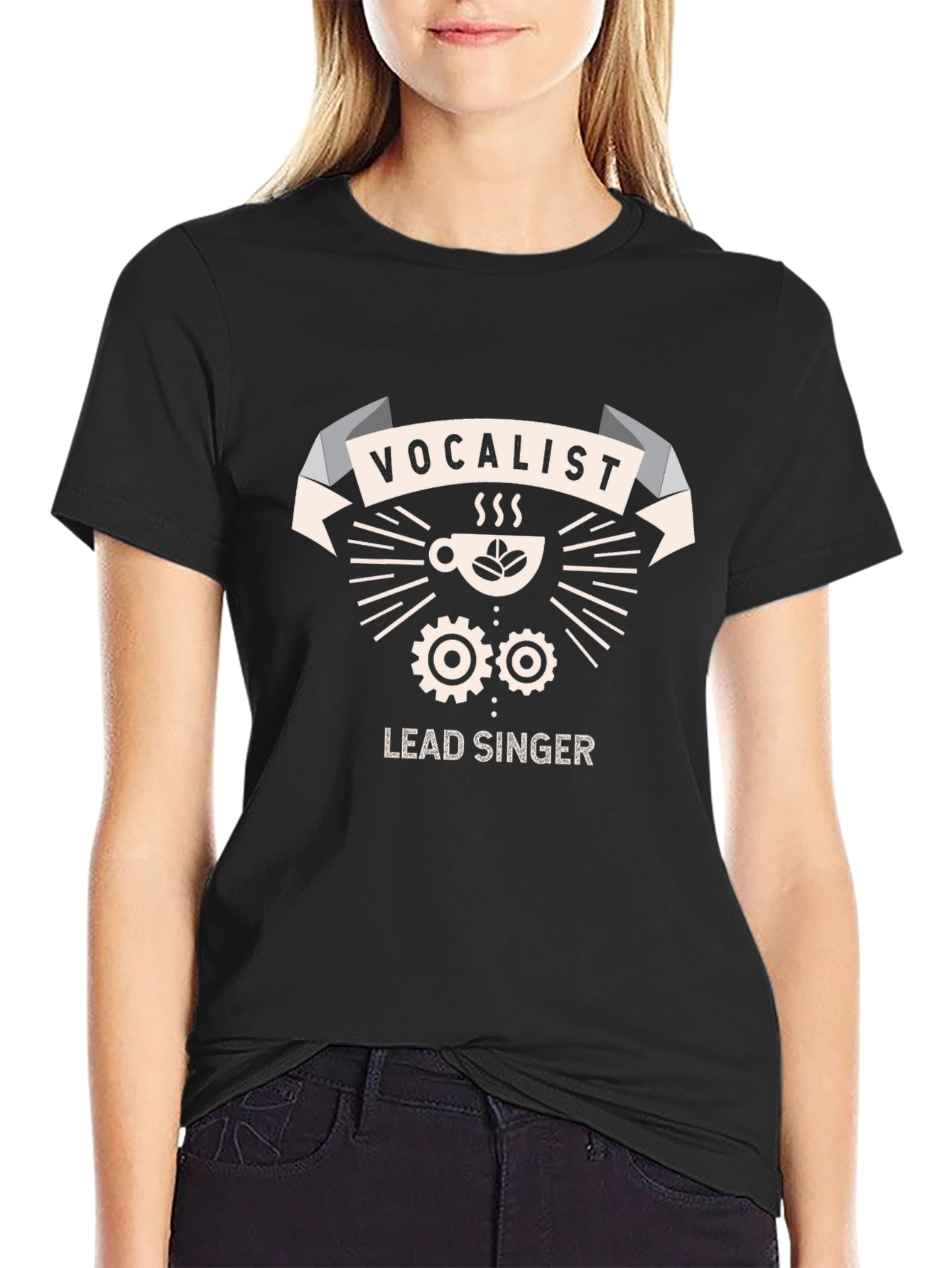 Black Vocalist Lead Singer T-Shirt view 2