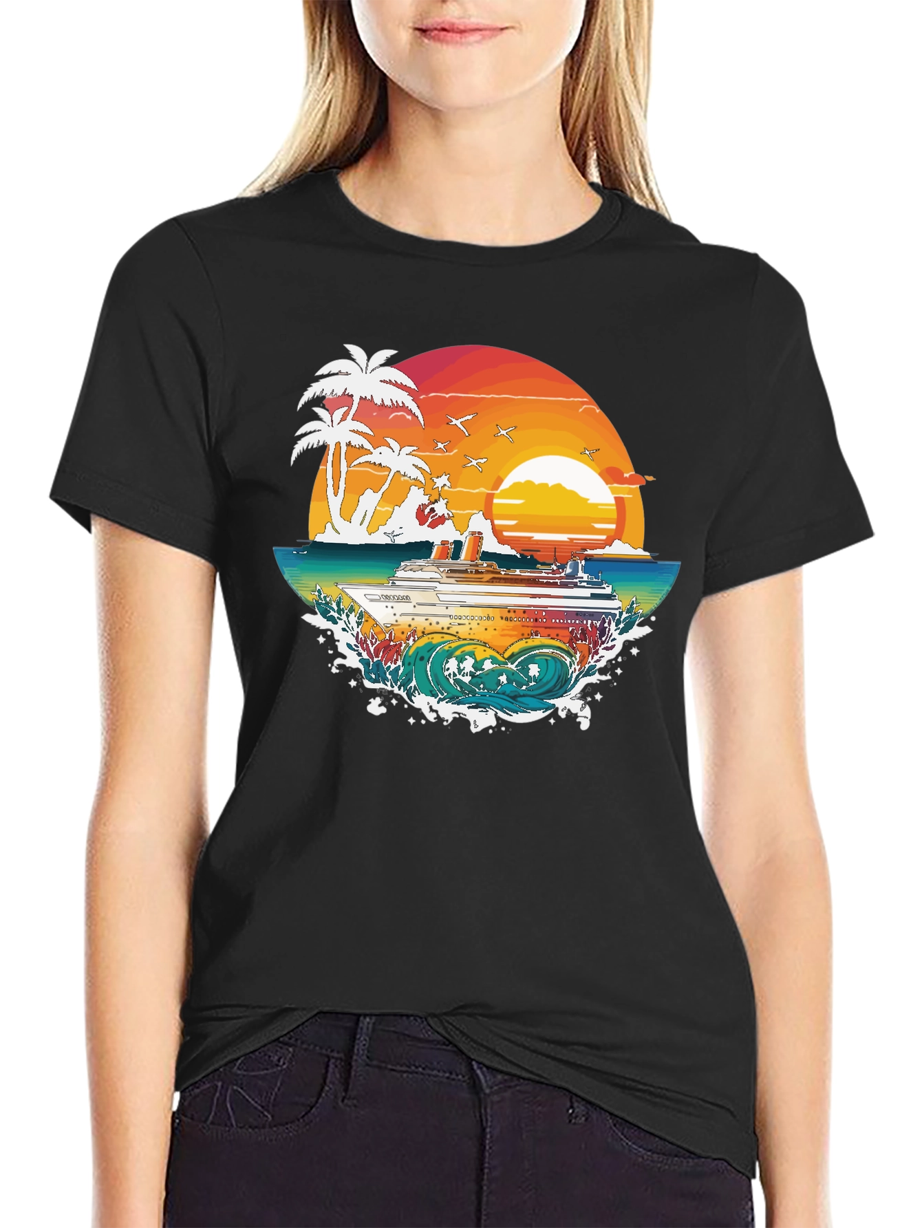 Tropical Cruise Graphic Tee - Island Vibes - 2
