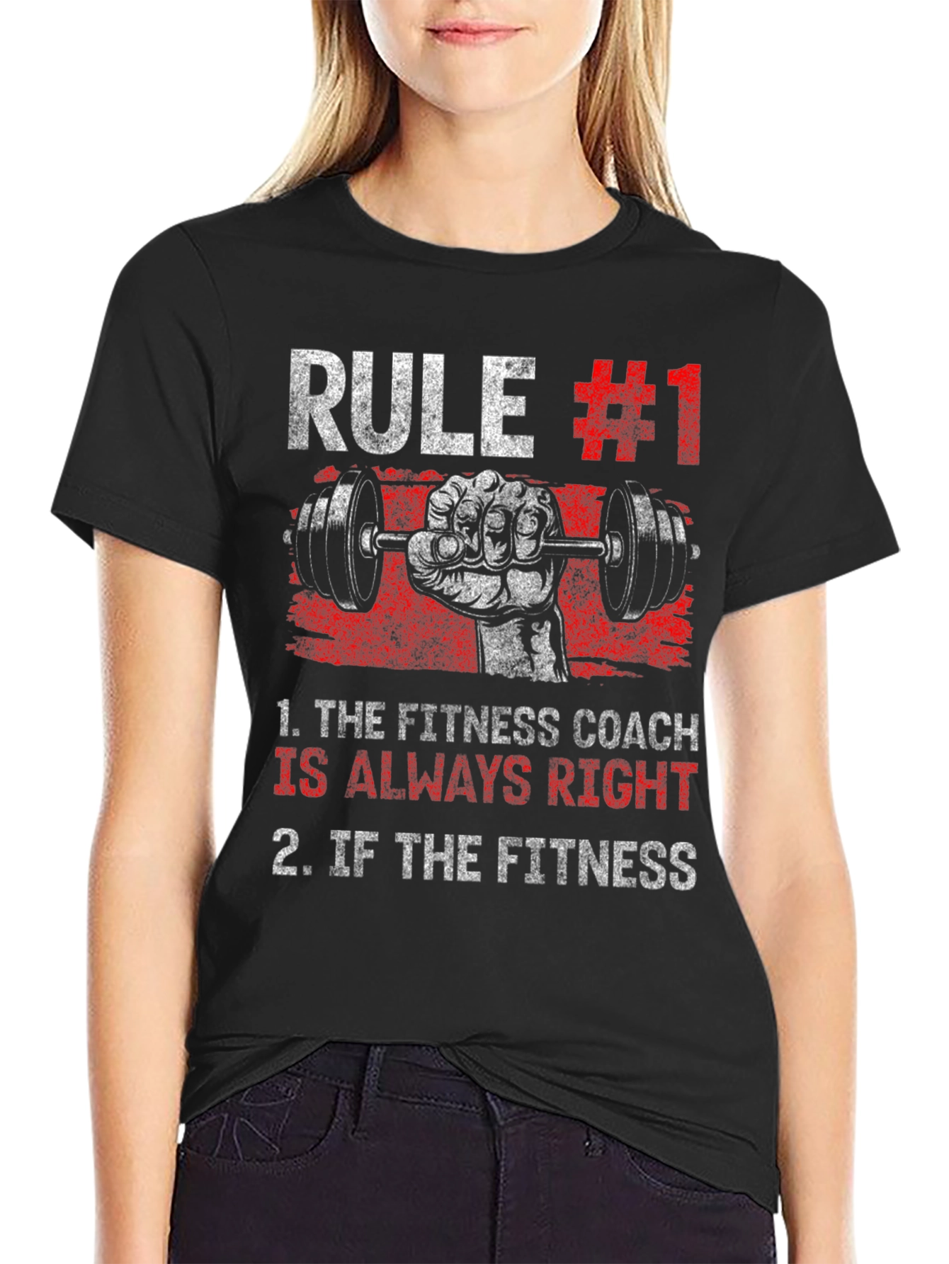Black Rule #1 Fitness Coach T-Shirt - Workout Gym Tee view 2