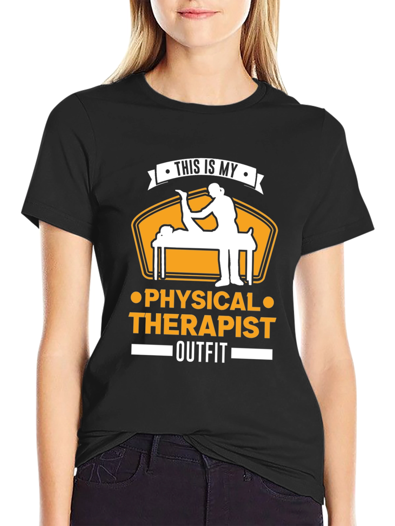 Black Physical Therapist Outfit T-Shirt view 2