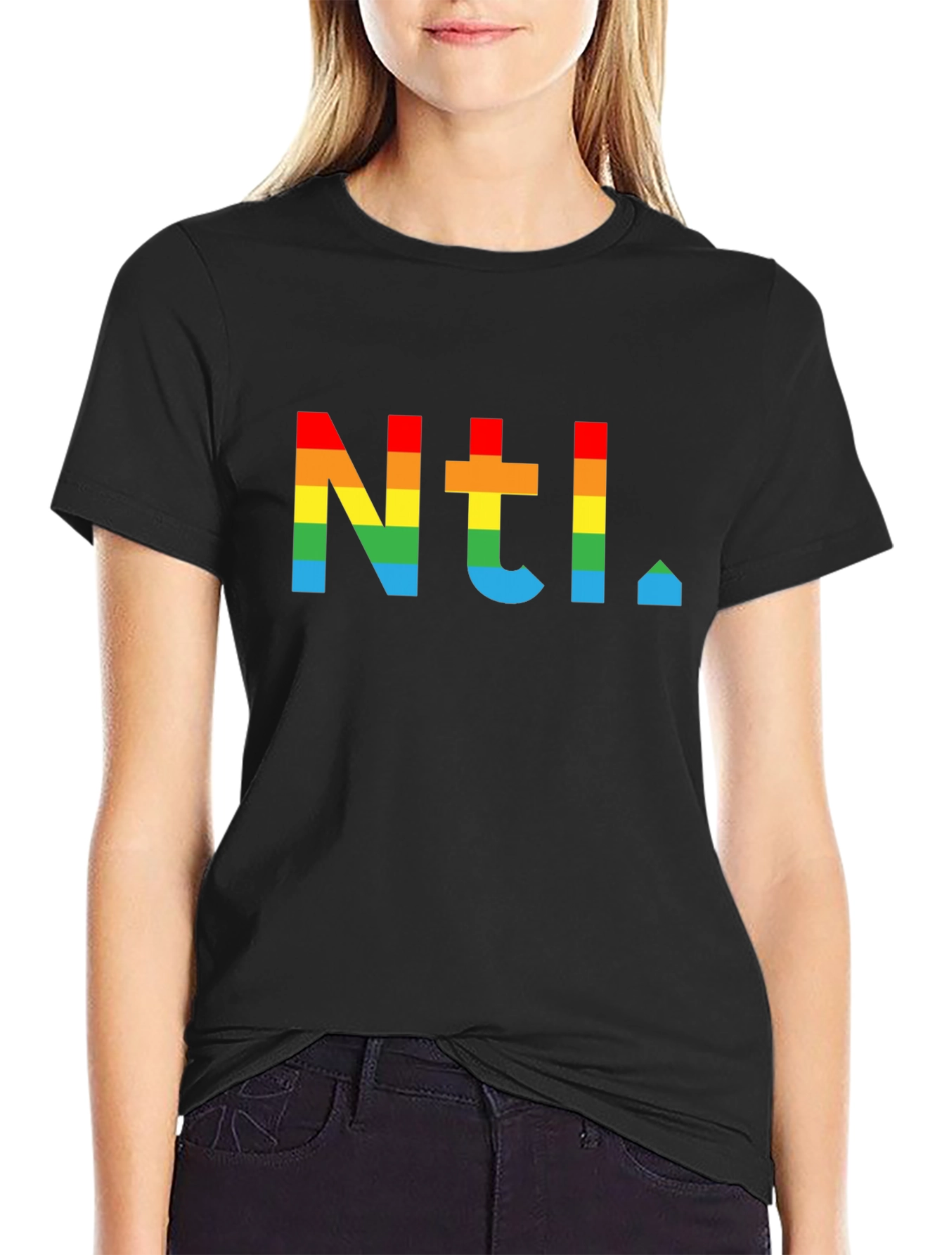 Black Rainbow NTL T-Shirt - Pride Apparel view 2