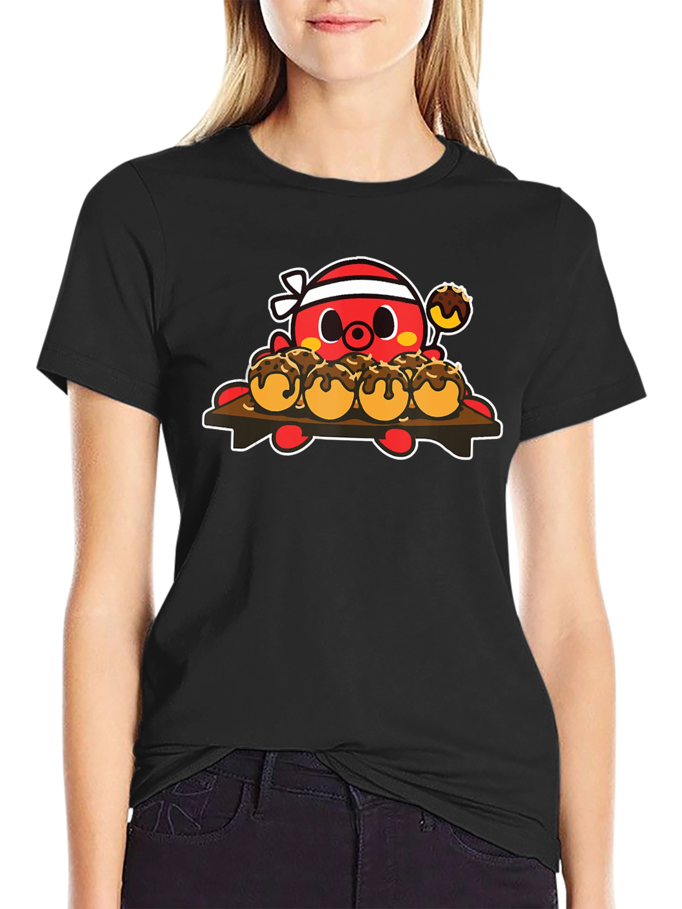 Black Octopus Takoyaki T-Shirt view 2