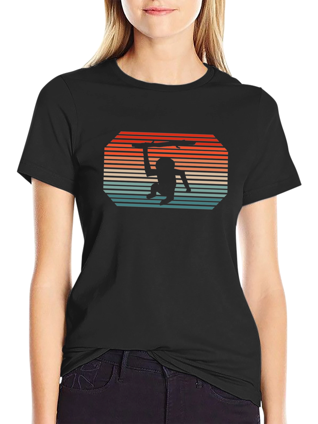 Black Retro Monkey Bar T-Shirt view 2