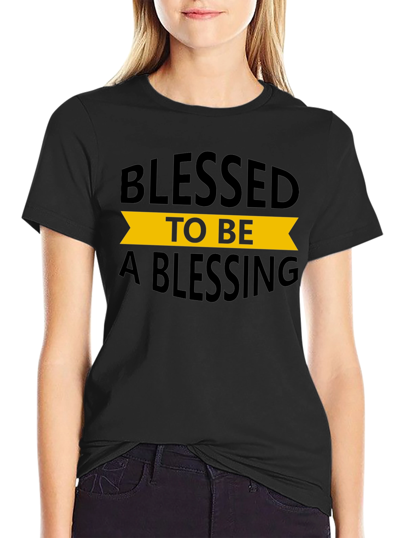 Black Blessed to Be a Blessing Black T-Shirt view 2