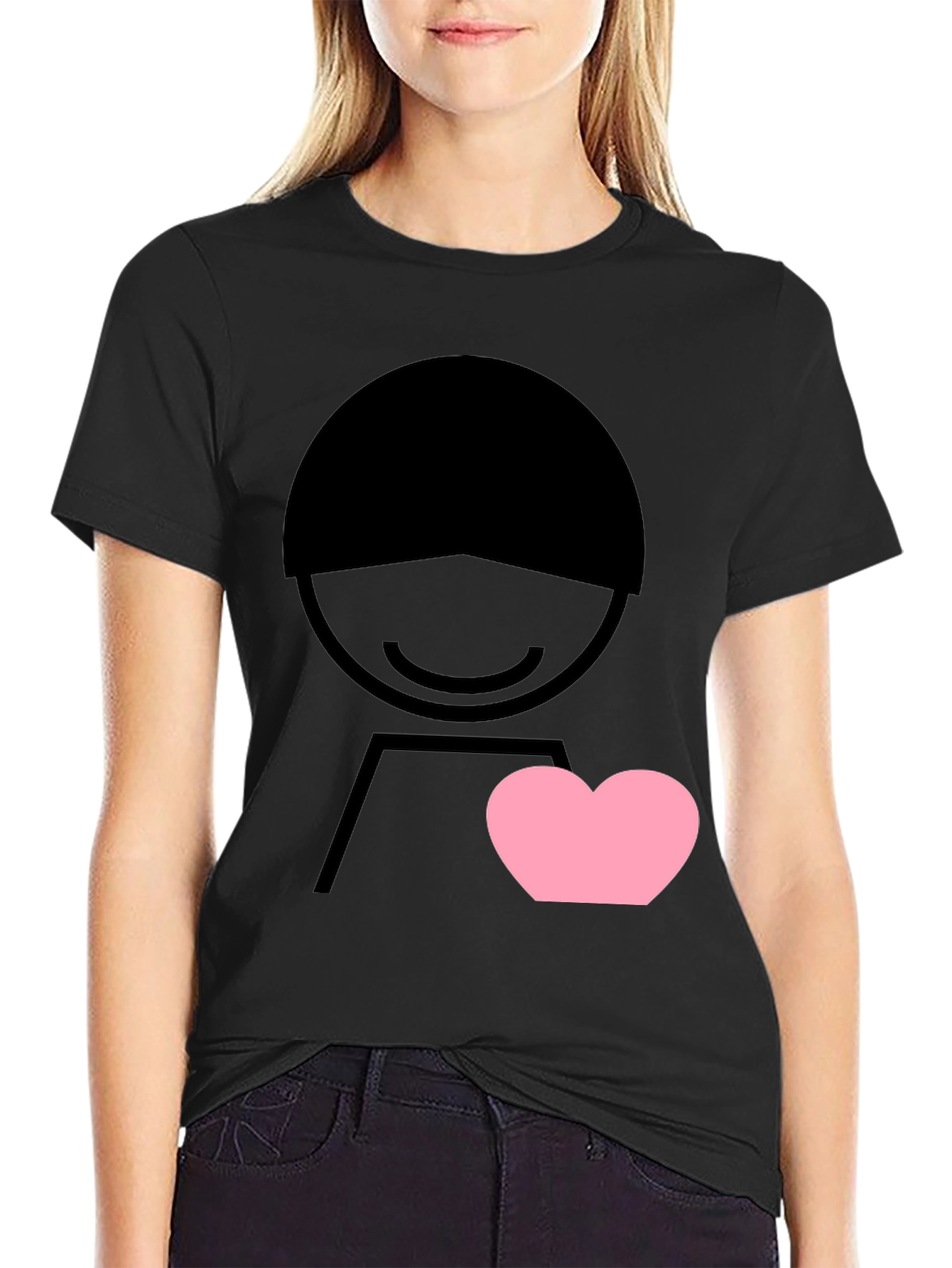 Black Heart Graphic Tee - Men's Black Short Sleeve view 2