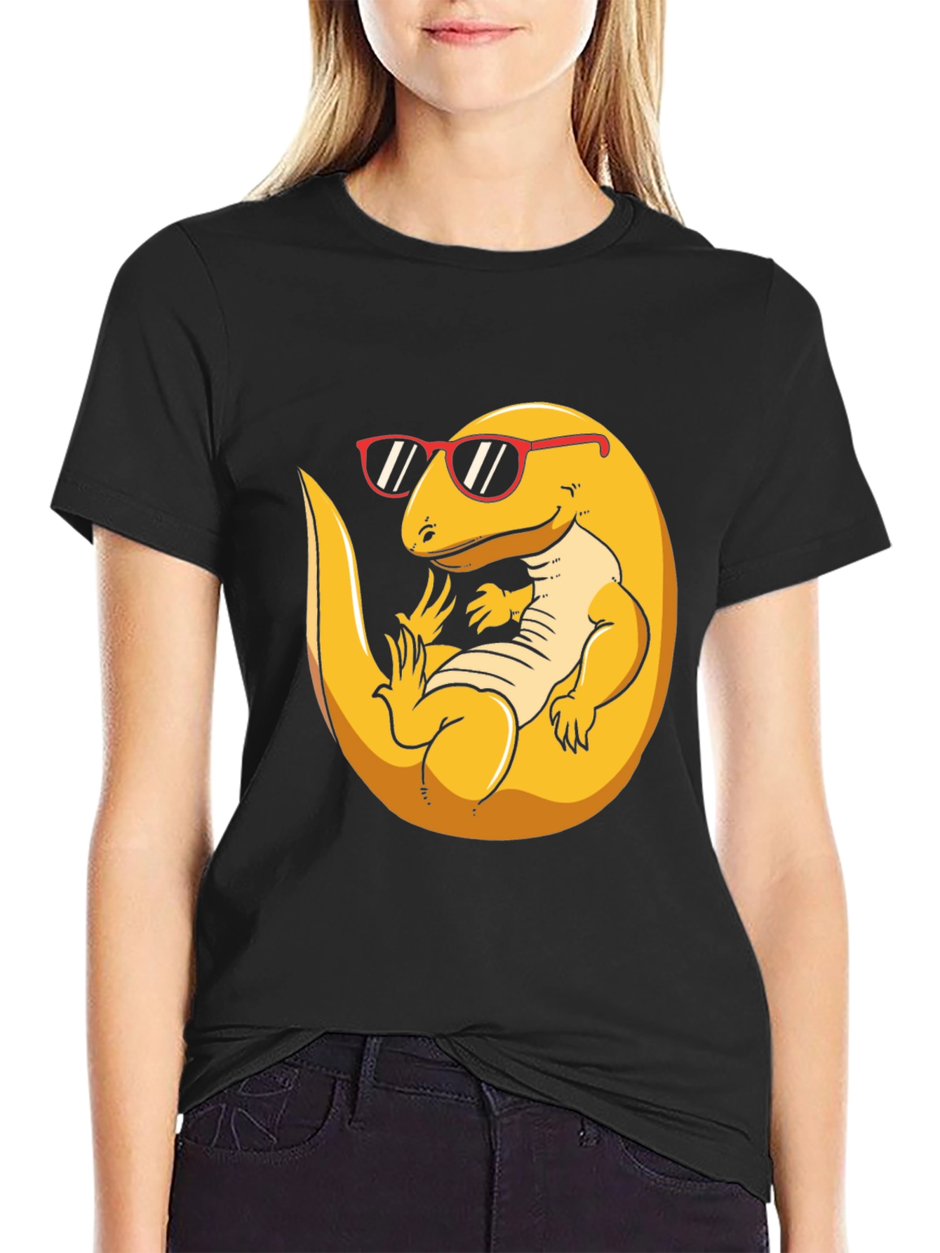 Black Cool Lizard T-Shirt - Black view 2