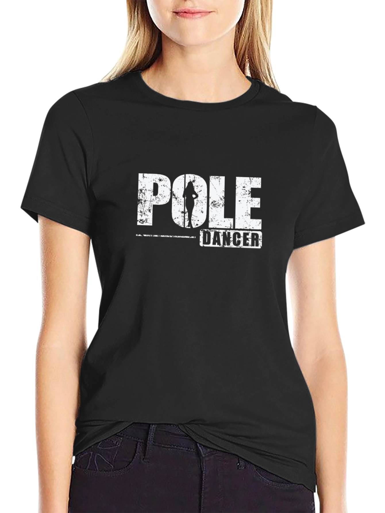 Black Pole Dancer Graphic T-Shirt view 2
