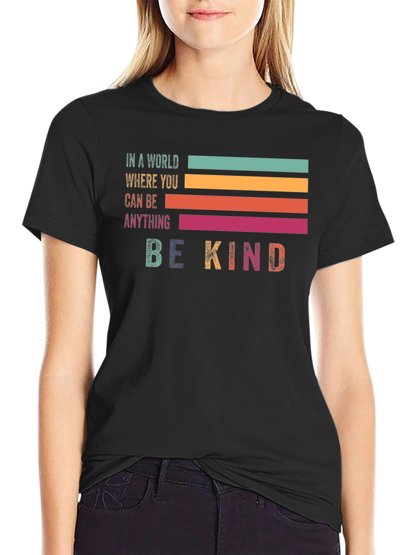 Be Kind Retro Graphic Tee - Positive Vibes Shirt - 2