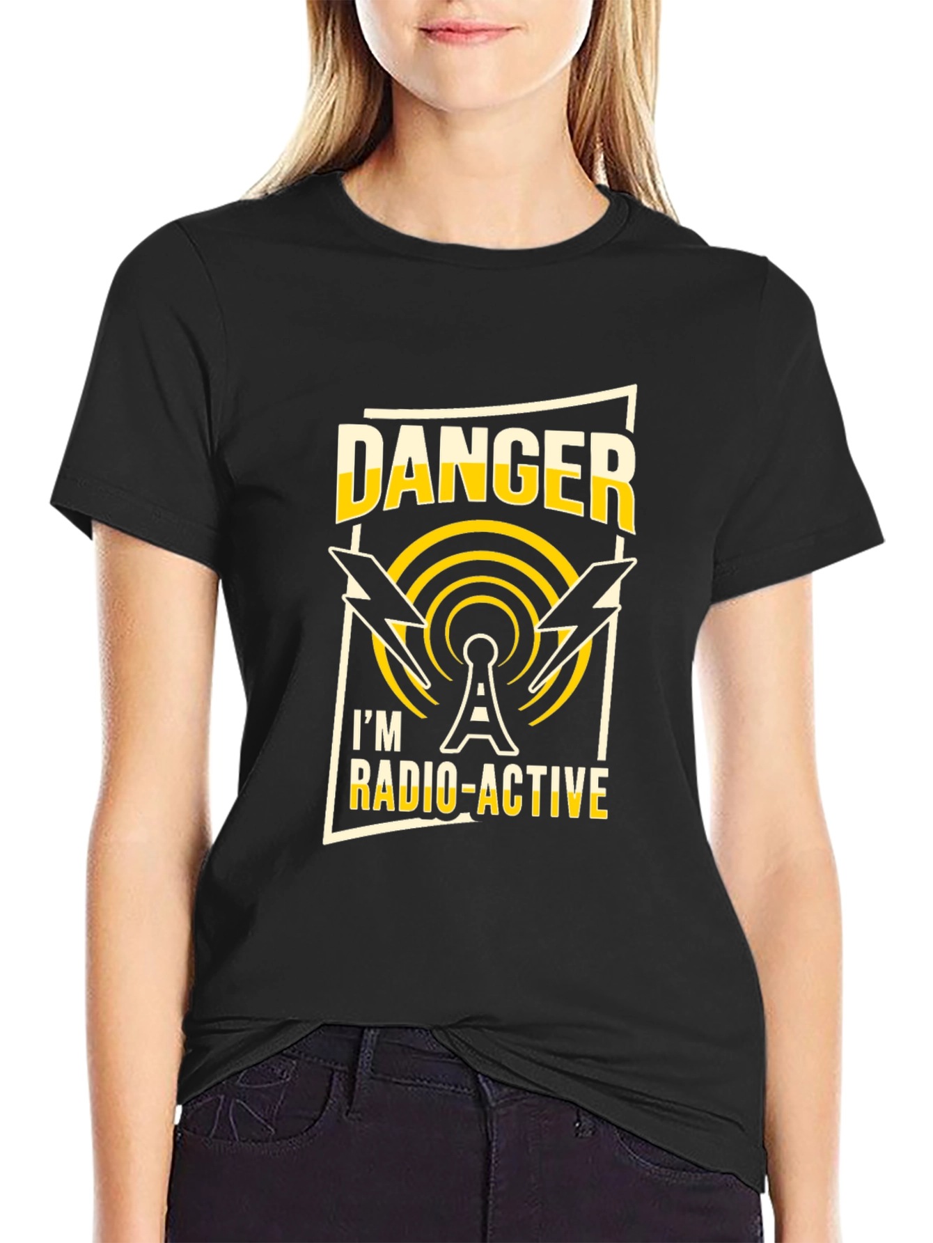 Black Danger I'm Radio-Active T-Shirt view 2