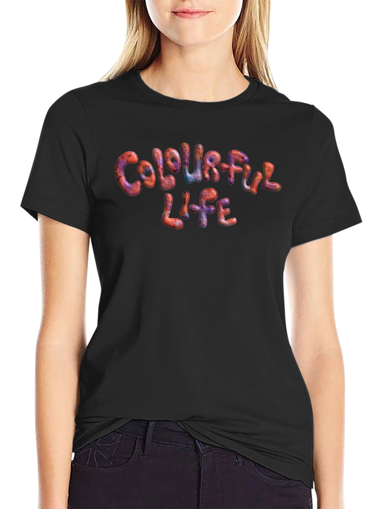 Colourful Life Black T-Shirt - 2