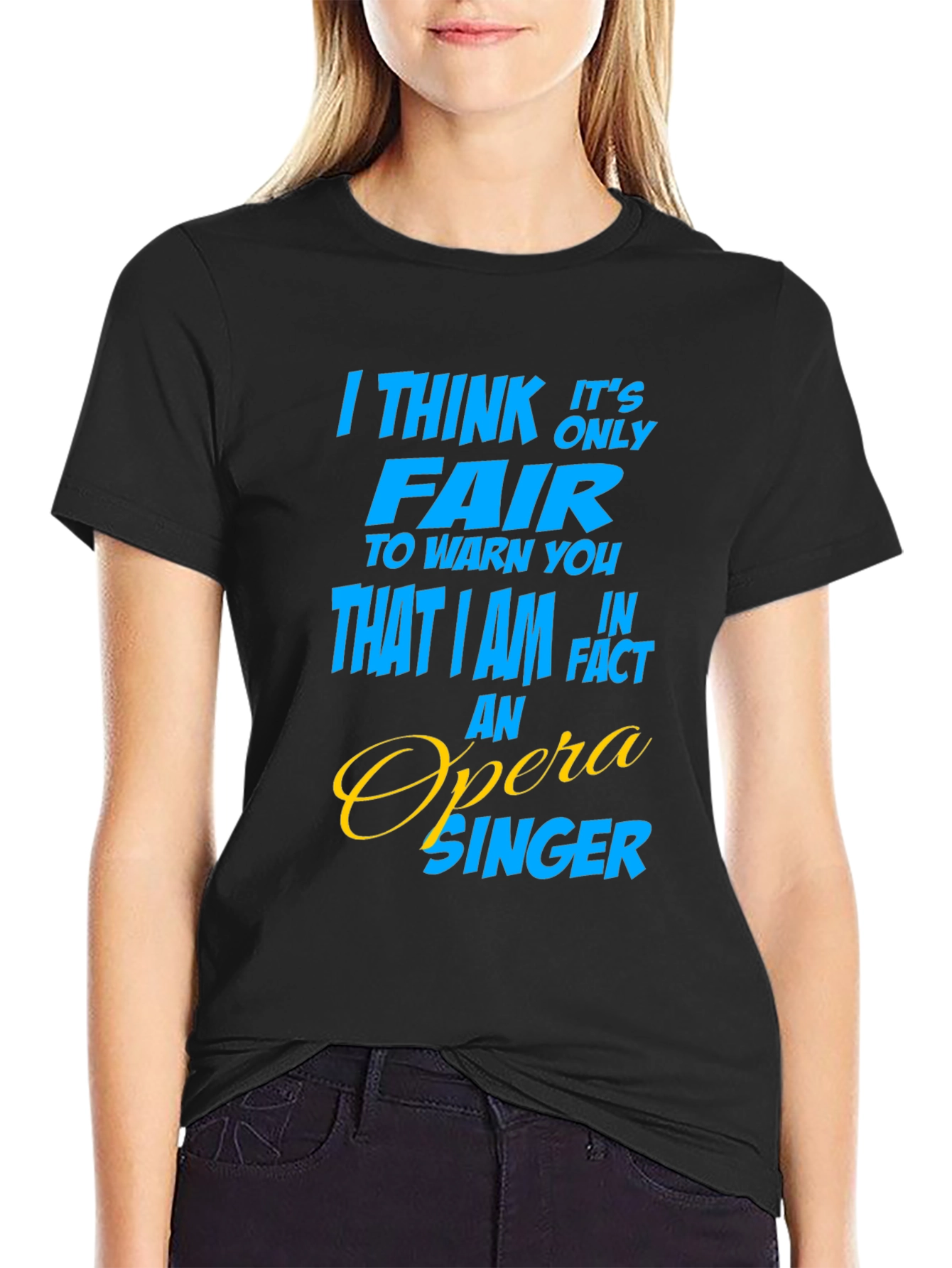 Black Opera Singer Graphic T-Shirt - Funny Gift Idea view 2