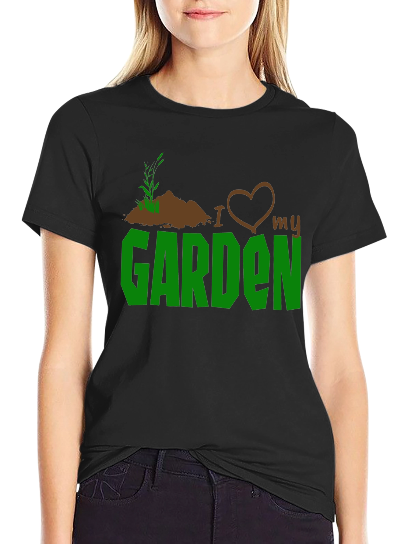 Black I Love My Garden T-Shirt - Gardening Gift view 2