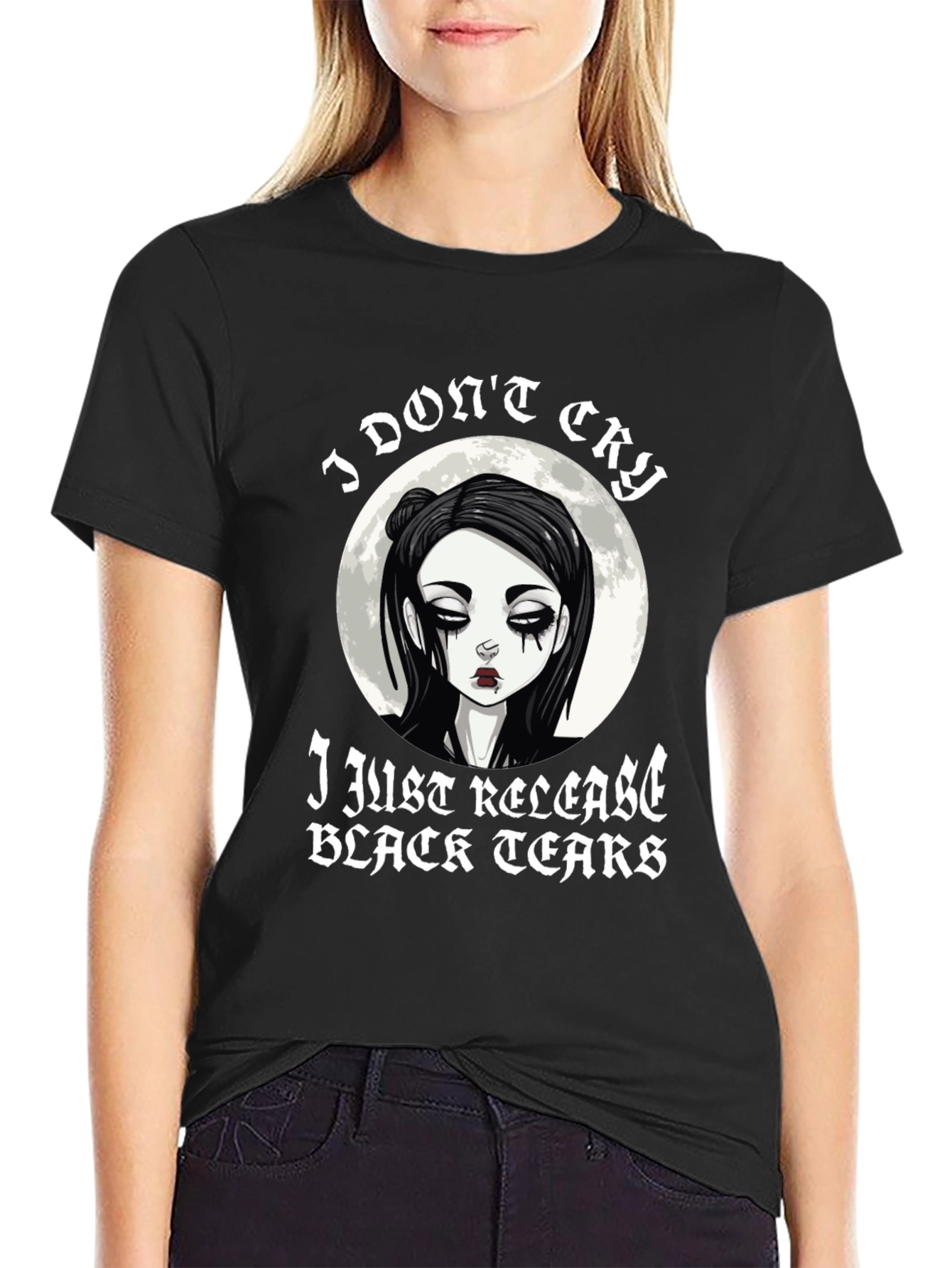 Black Emo Black Tears T-Shirt view 2