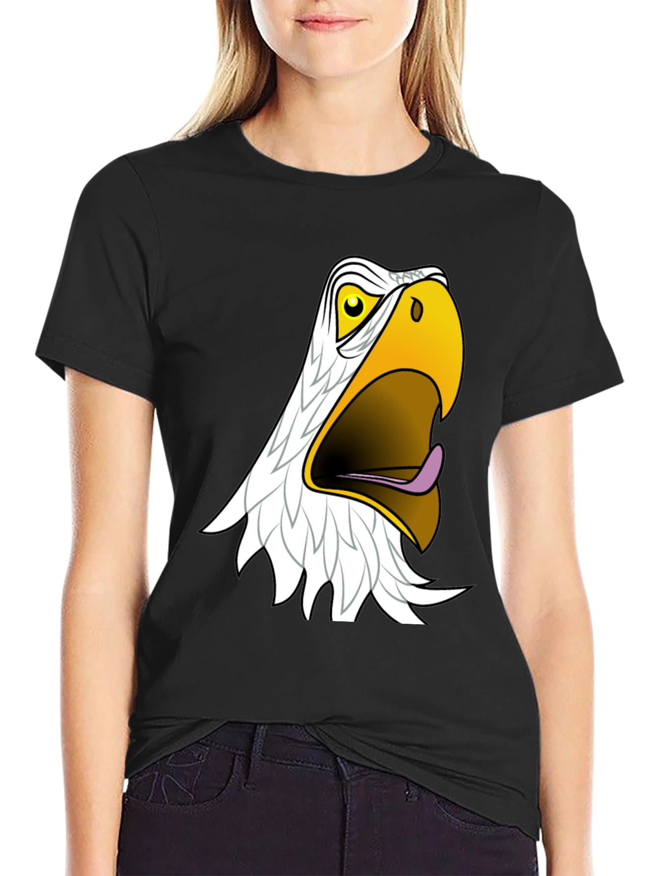 Black Men's Black Eagle Graphic T-Shirt view 2
