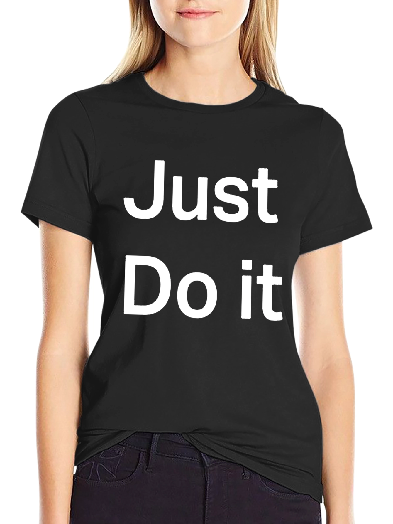 Black Just Do It Black Graphic Tee view 2