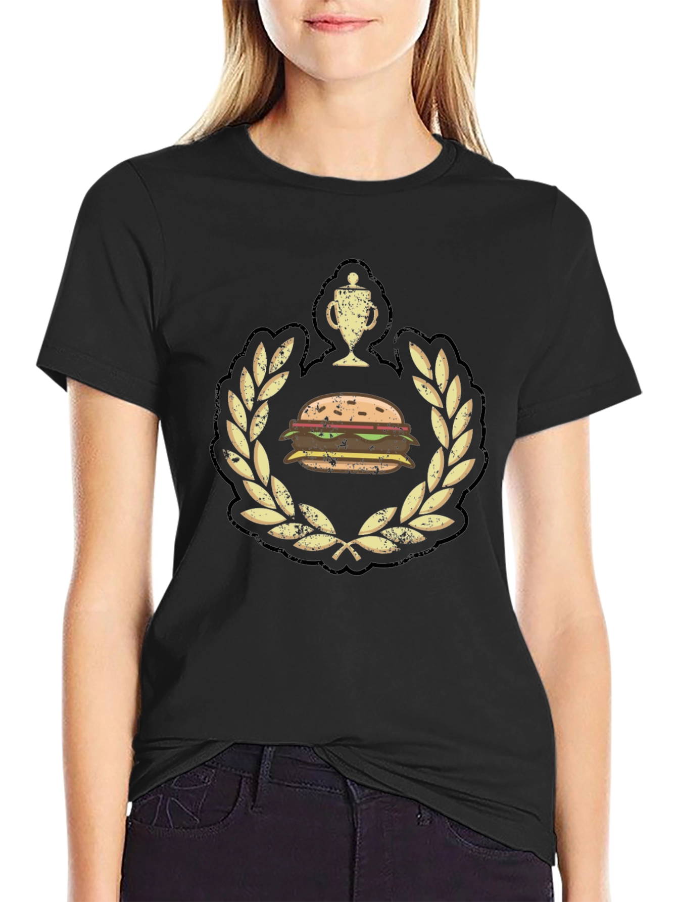 Black Burger Champion Black Graphic Tee view 2