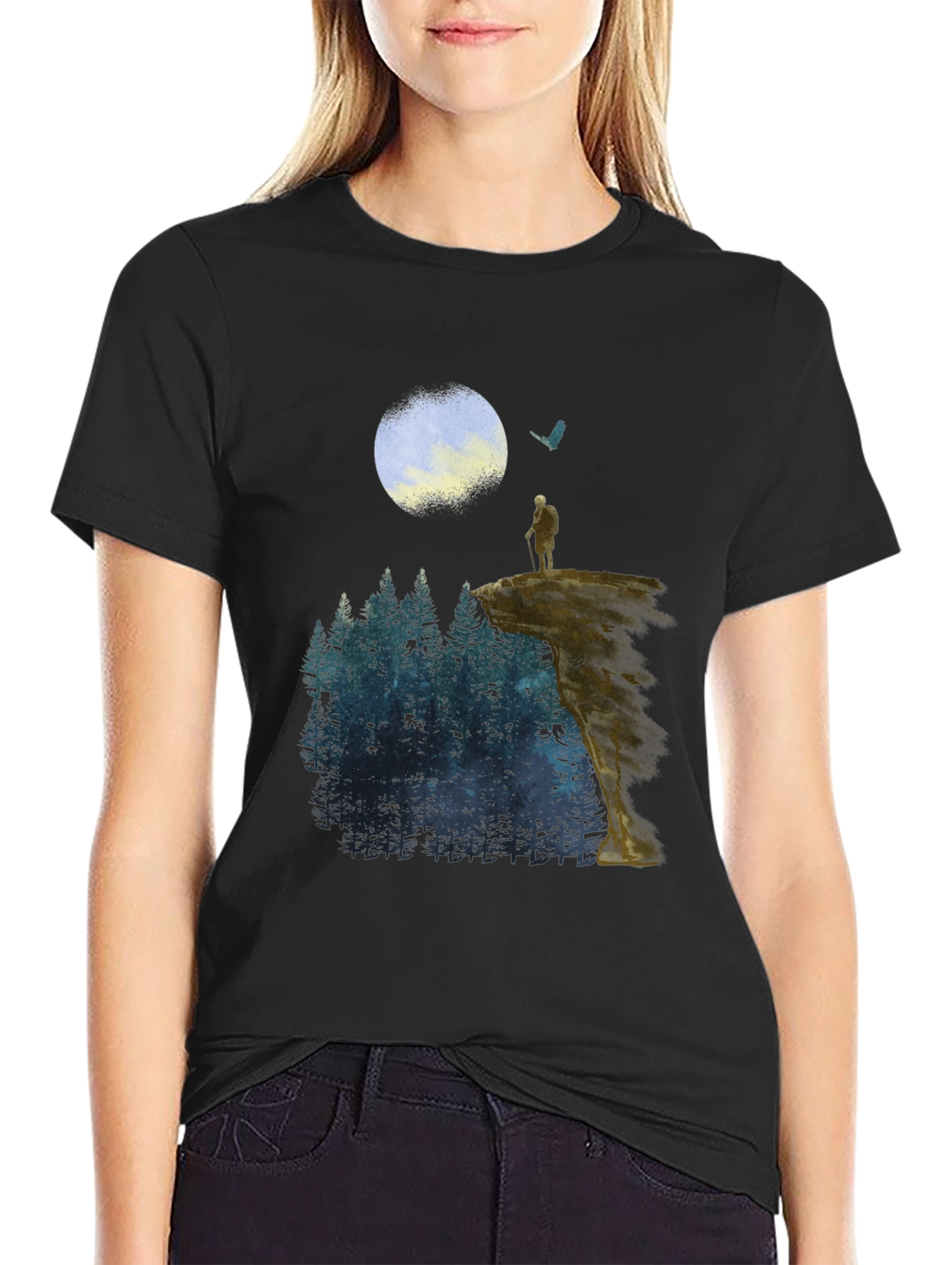 Black Wanderer Graphic T-Shirt view 2