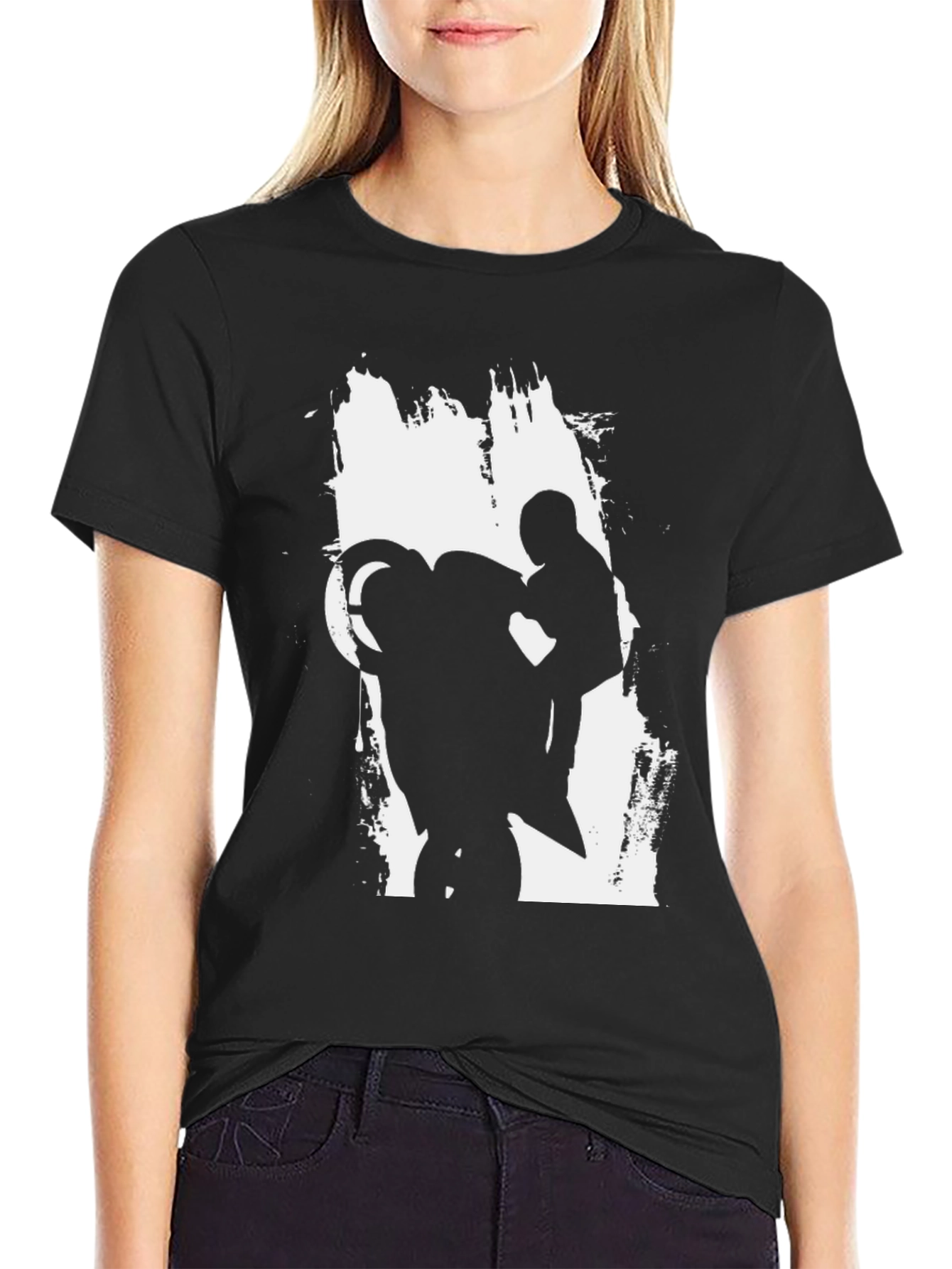 Motorcycle Wheelie Graphic Tee - Black - 2