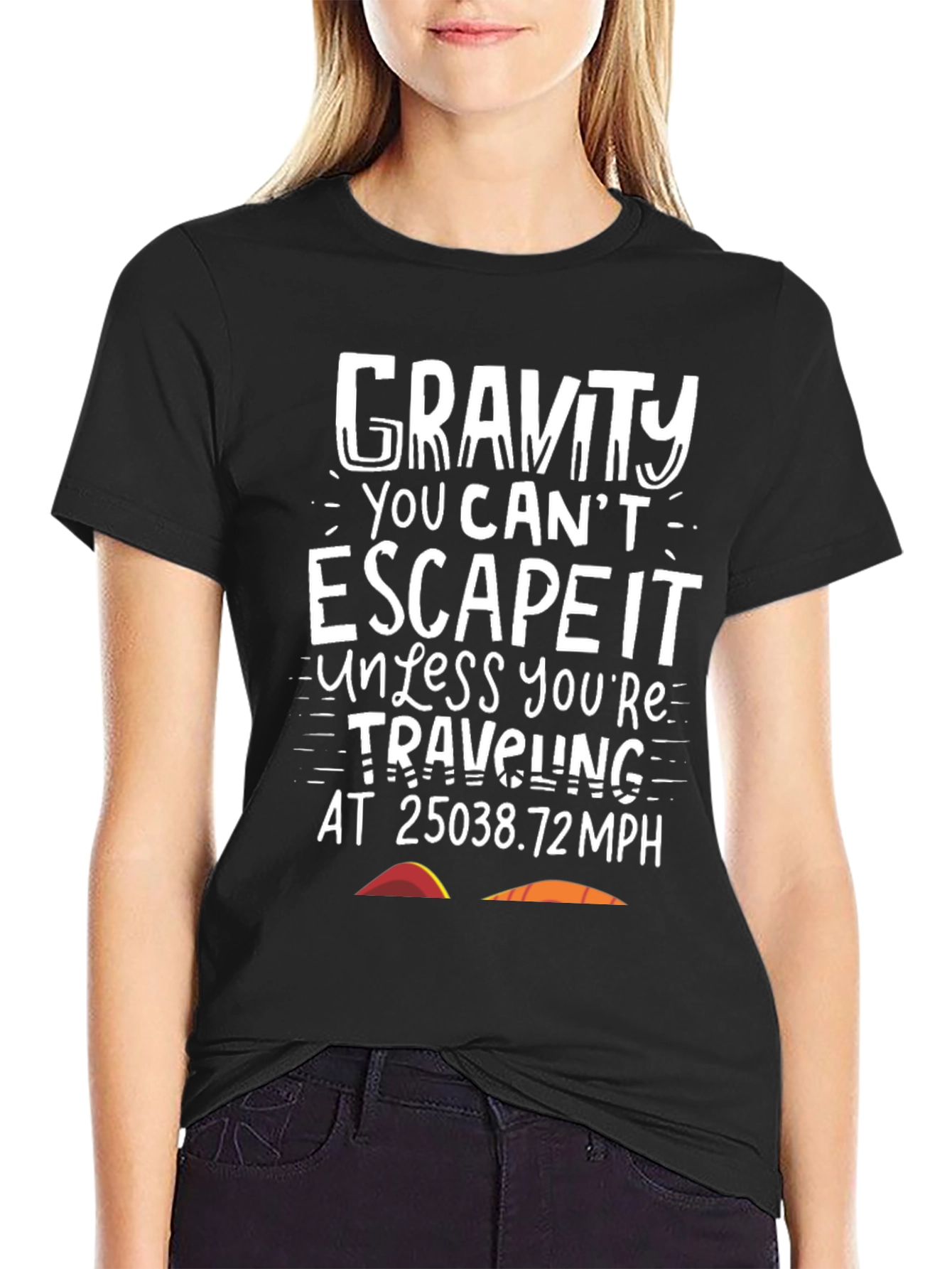 Black Gravity Escape Speed T-Shirt - 25038.72 MPH view 2