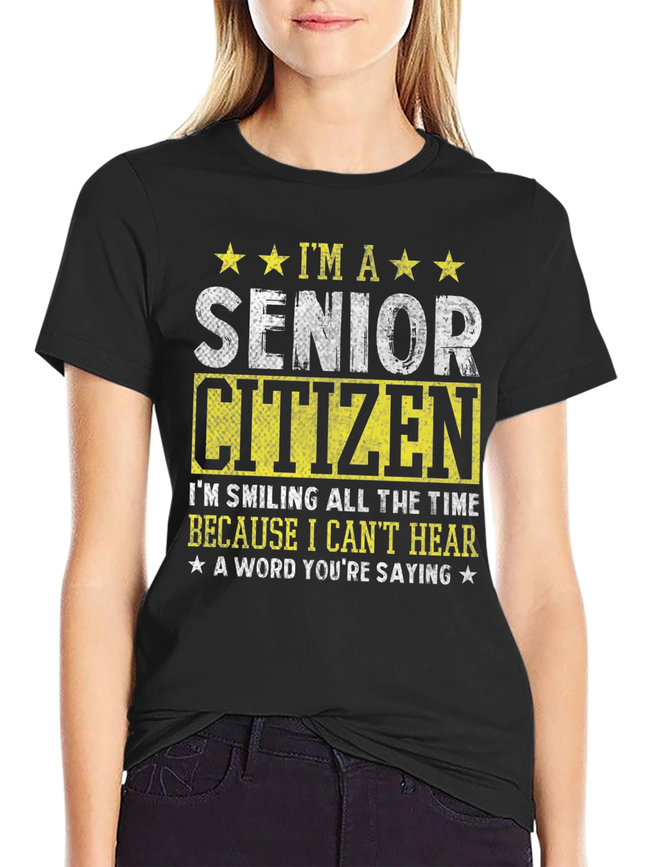 Black Senior Citizen Humorous T-Shirt view 2