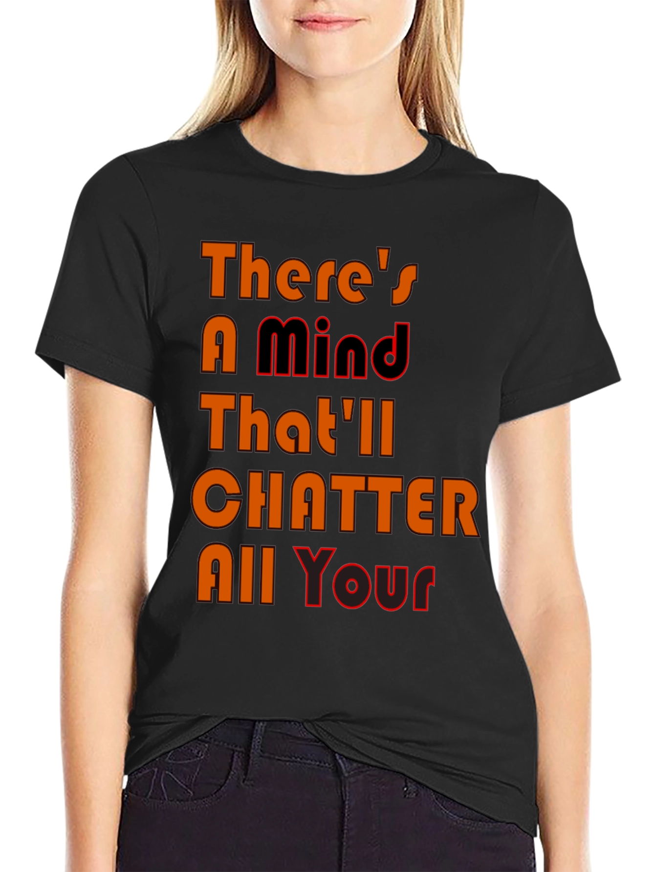 Black Mind Chatter Graphic Tee - Black T-Shirt view 2