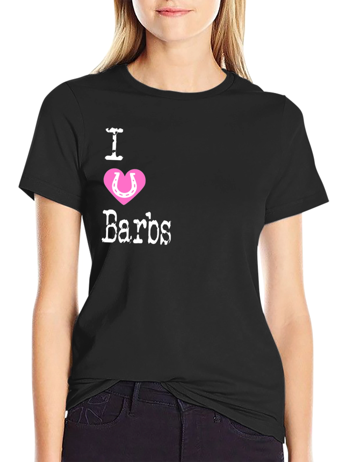 Black I Love Barbs T-Shirt - Novelty Graphic Tee view 2