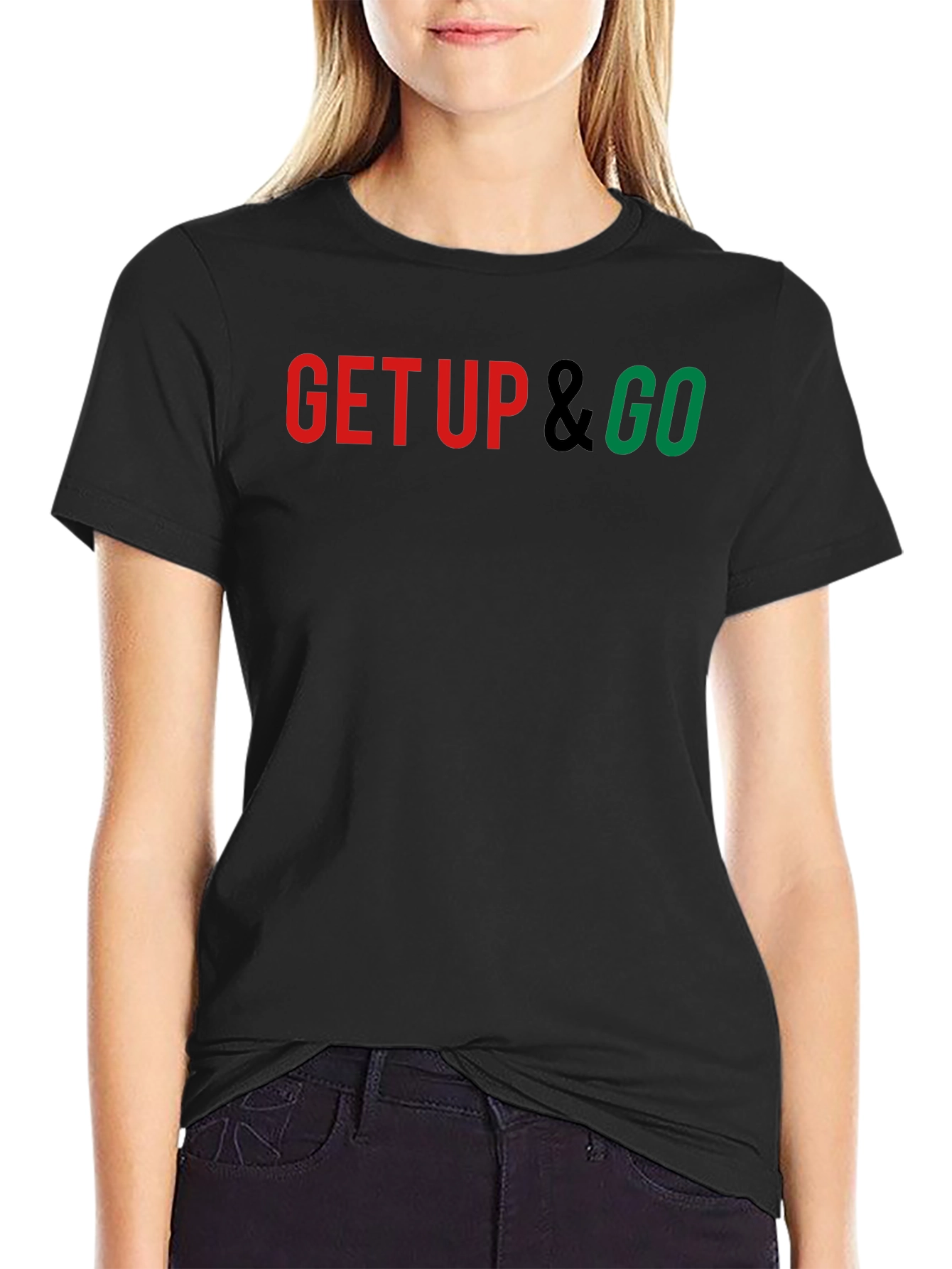 Black Get Up & Go Graphic Tee - Premium Comfort view 2