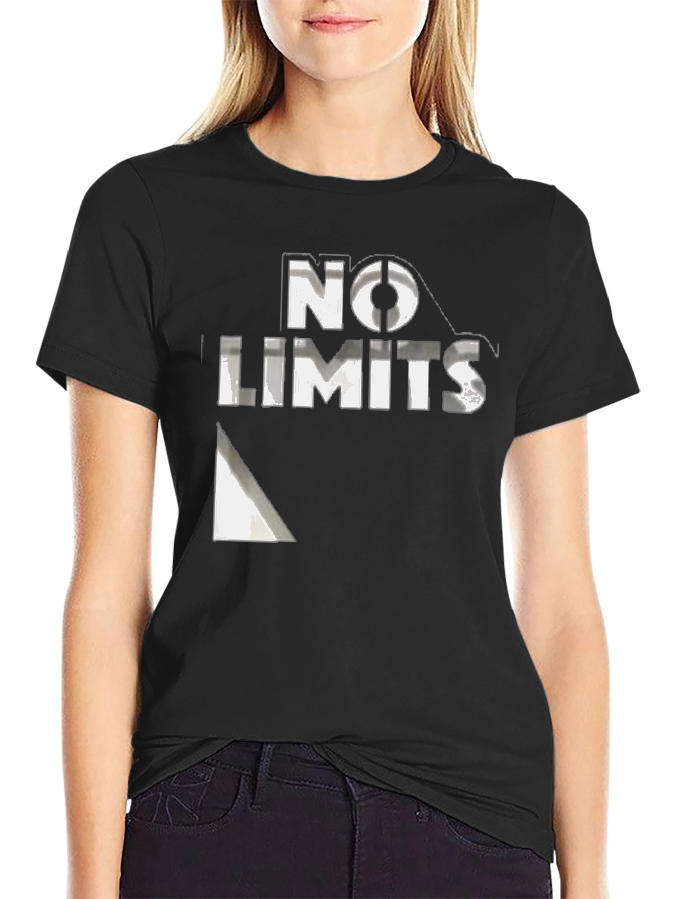 Black No Limits Graphic Tee - Stylish Black T-Shirt view 2