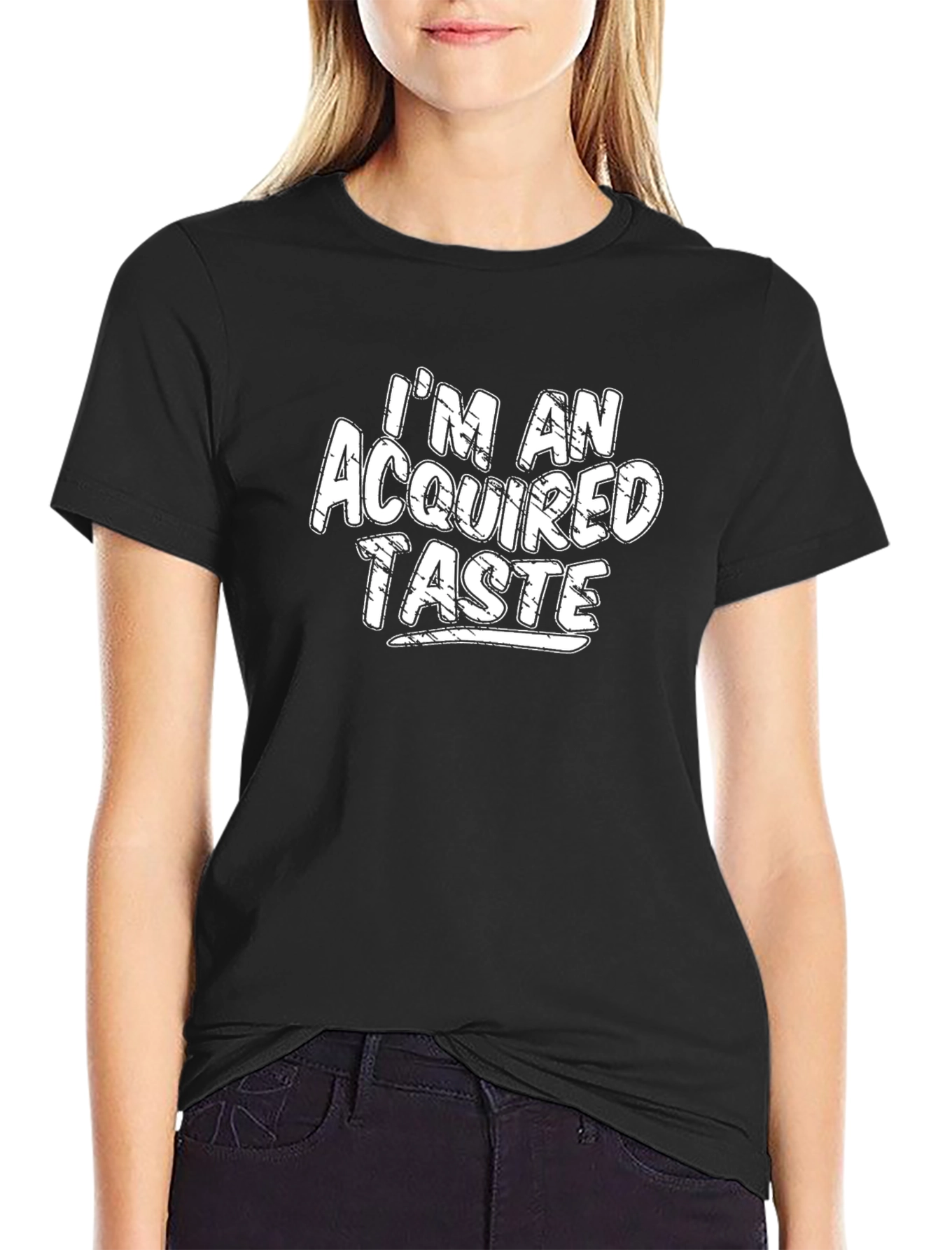 Black Acquired Taste Graphic Tee - Novelty T-Shirt view 2