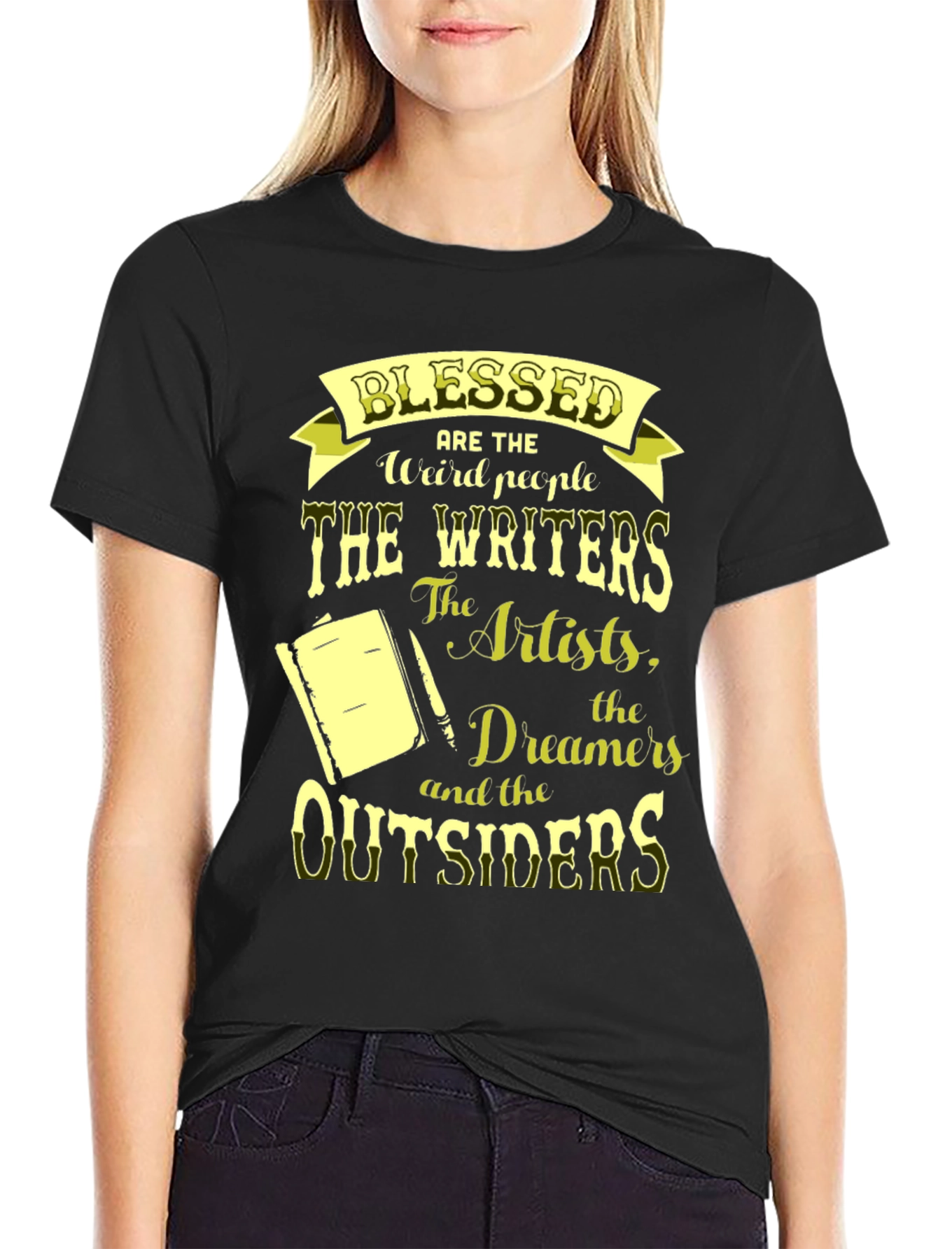 Black Blessed Writers & Artists T-Shirt view 2