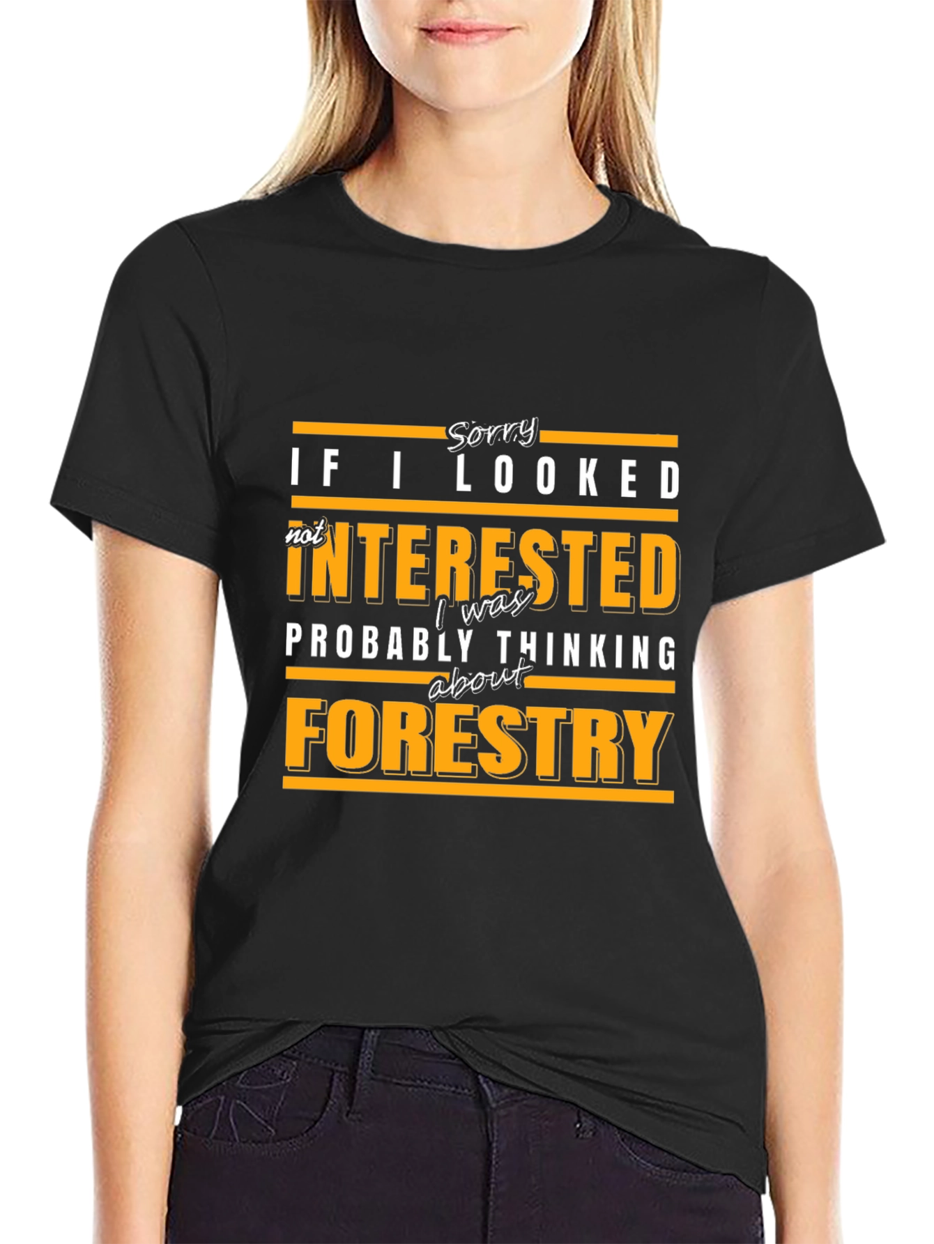 Black Forestry Thinking T-Shirt - Funny Slogan Tee view 2