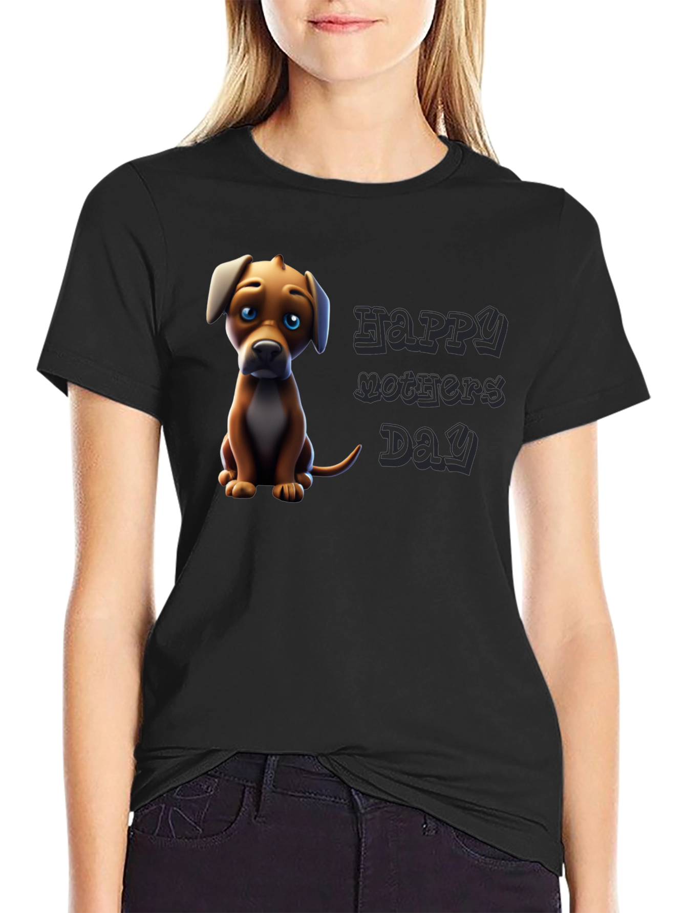 Black Puppy 'Happy Mother's Day' Graphic Tee view 2