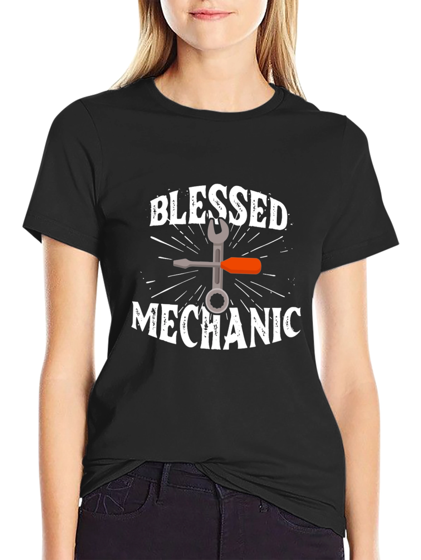 Blessed Mechanic T-Shirt - Black - 2