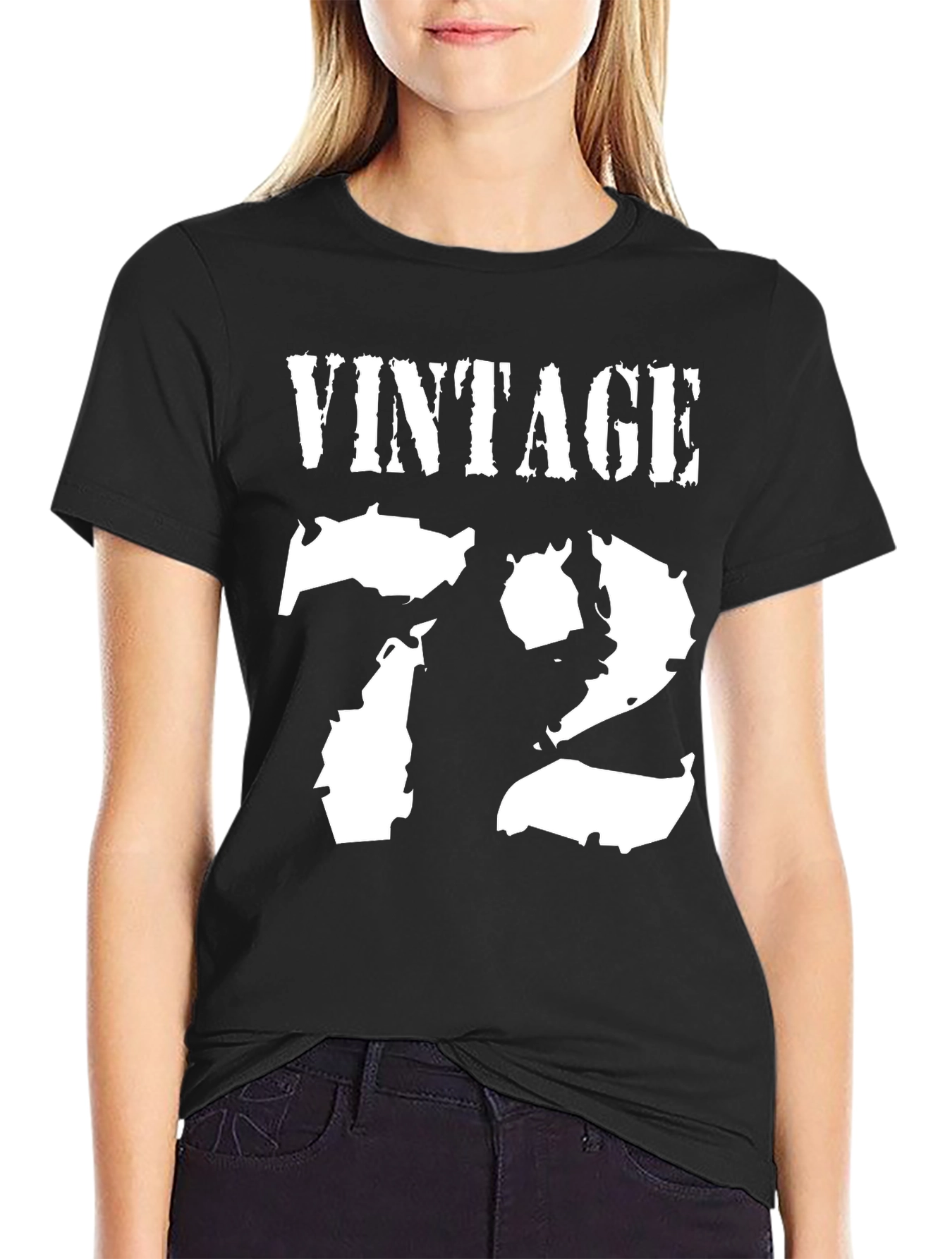 Black Vintage 72 Black Graphic Tee view 2