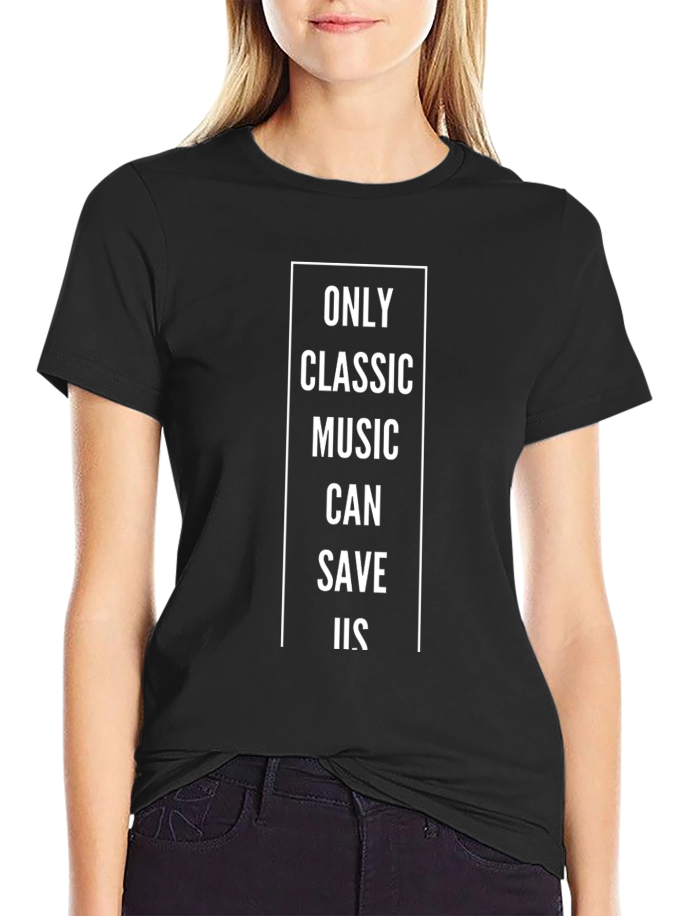 Black Classic Music T-Shirt - Save Us view 2