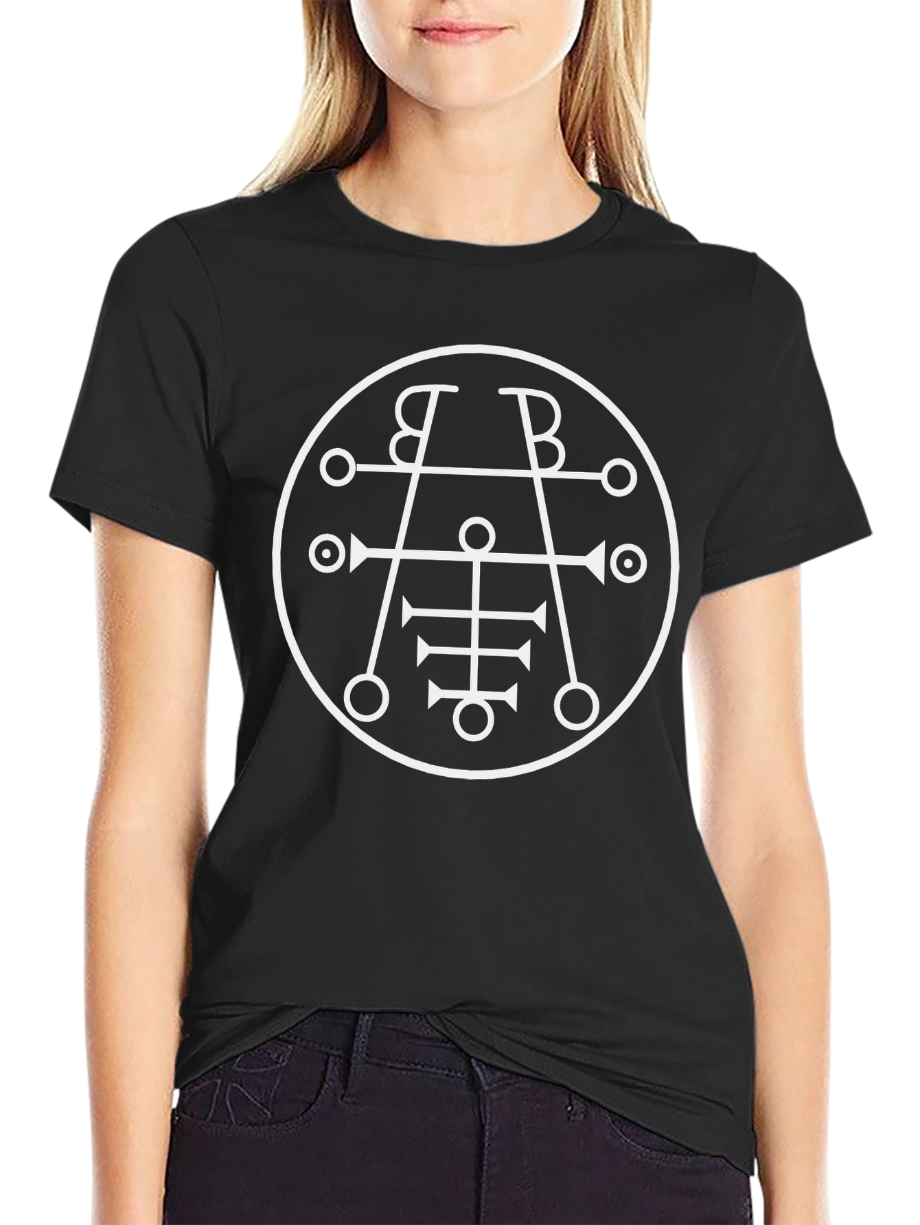 Occult Sigil T-Shirt - Black Cotton Graphic Tee - 2