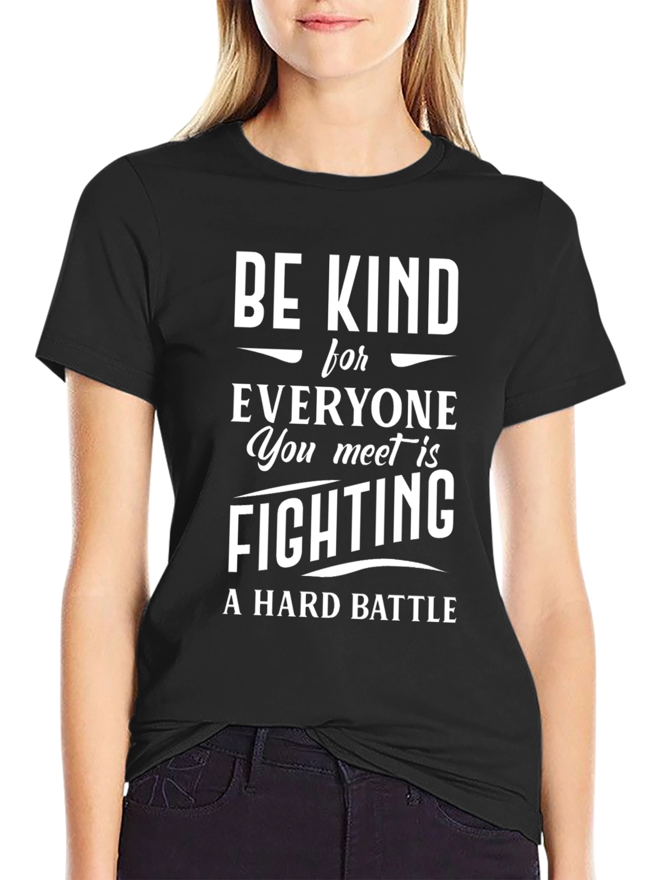 Black Be Kind T-Shirt - Inspirational Message view 2