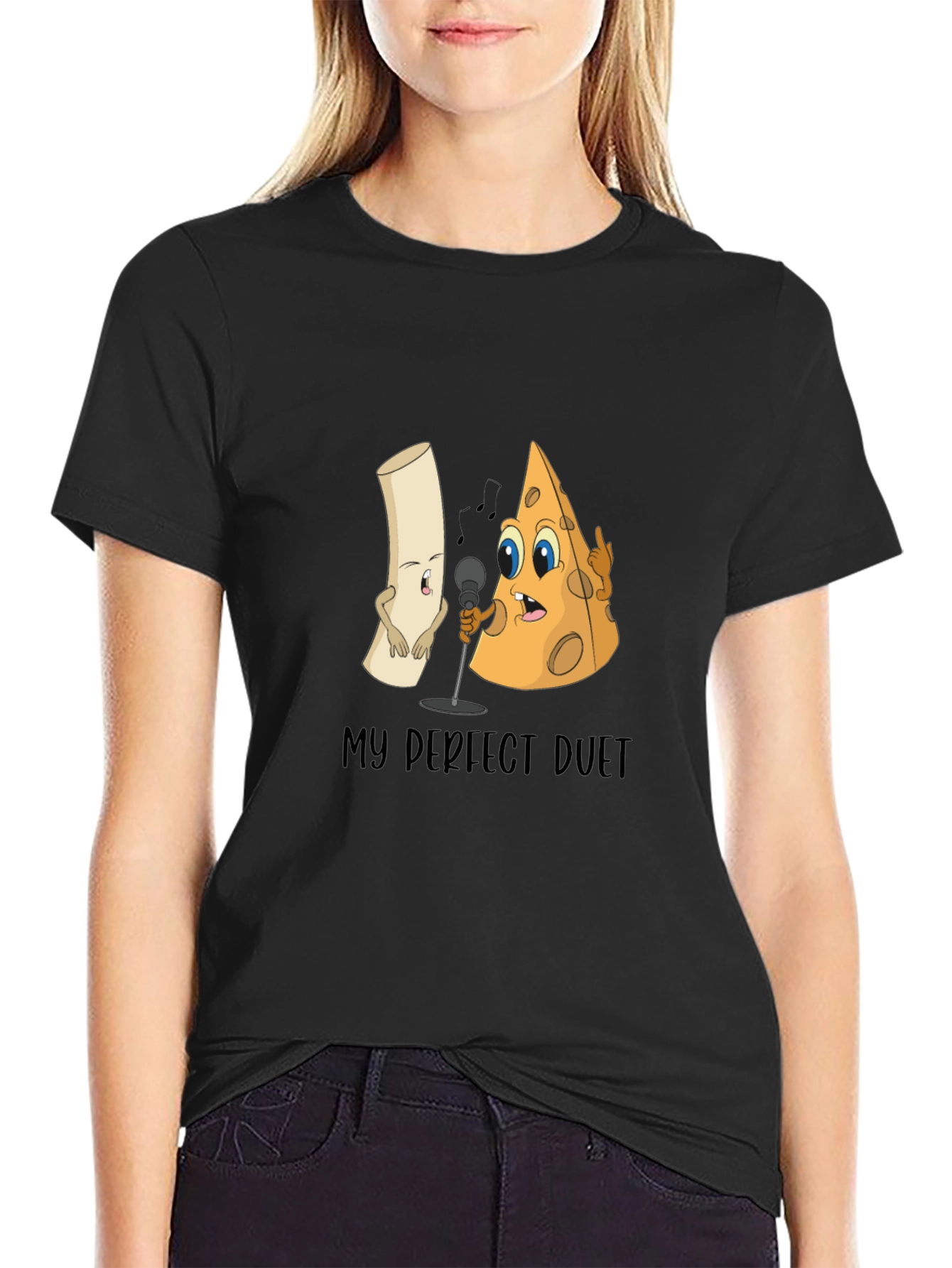 My Perfect Duet T-Shirt Funny Cheese & Macaroni Graphic Tee - 2