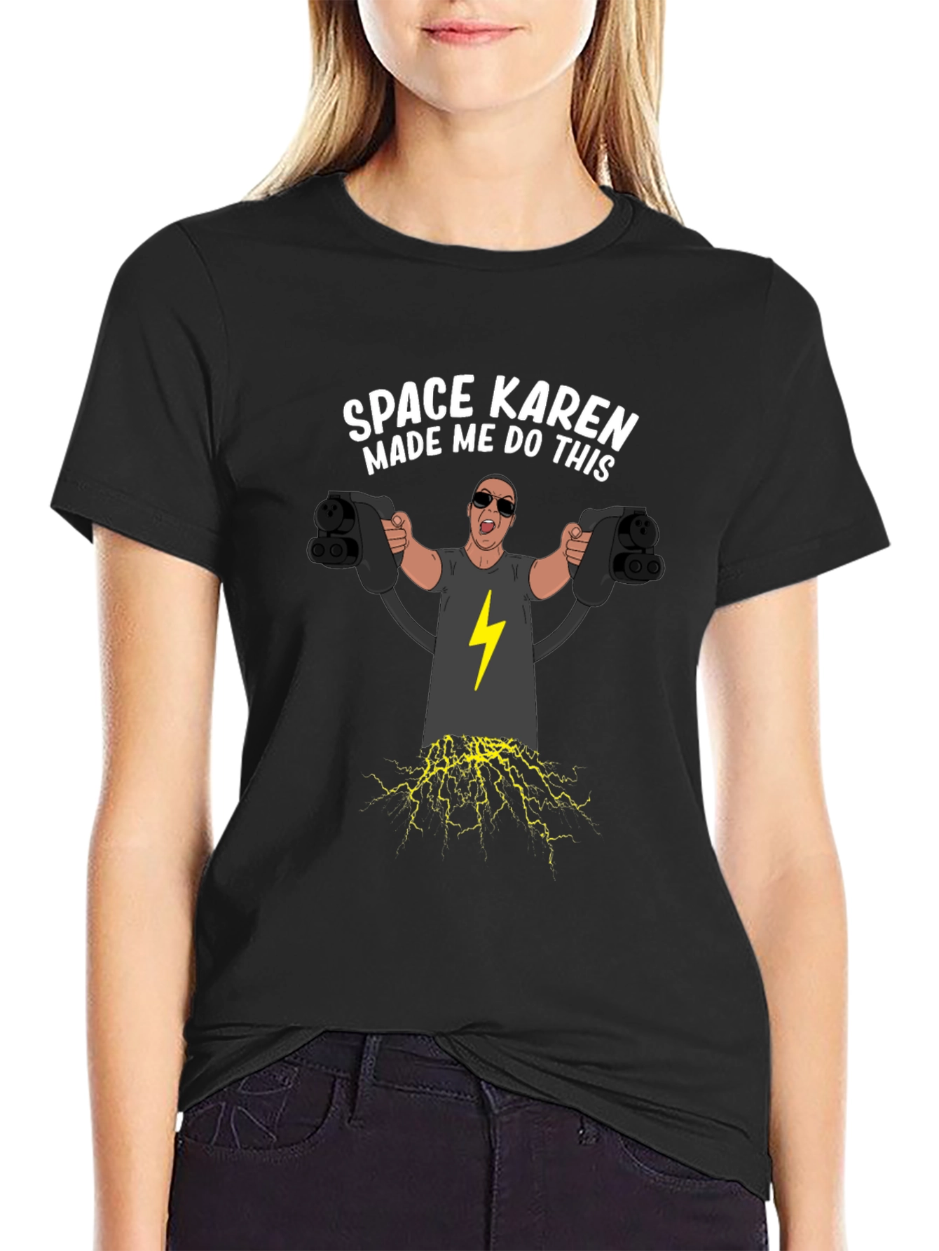Space Karen Electric Car Charger Funny T-Shirt - 2