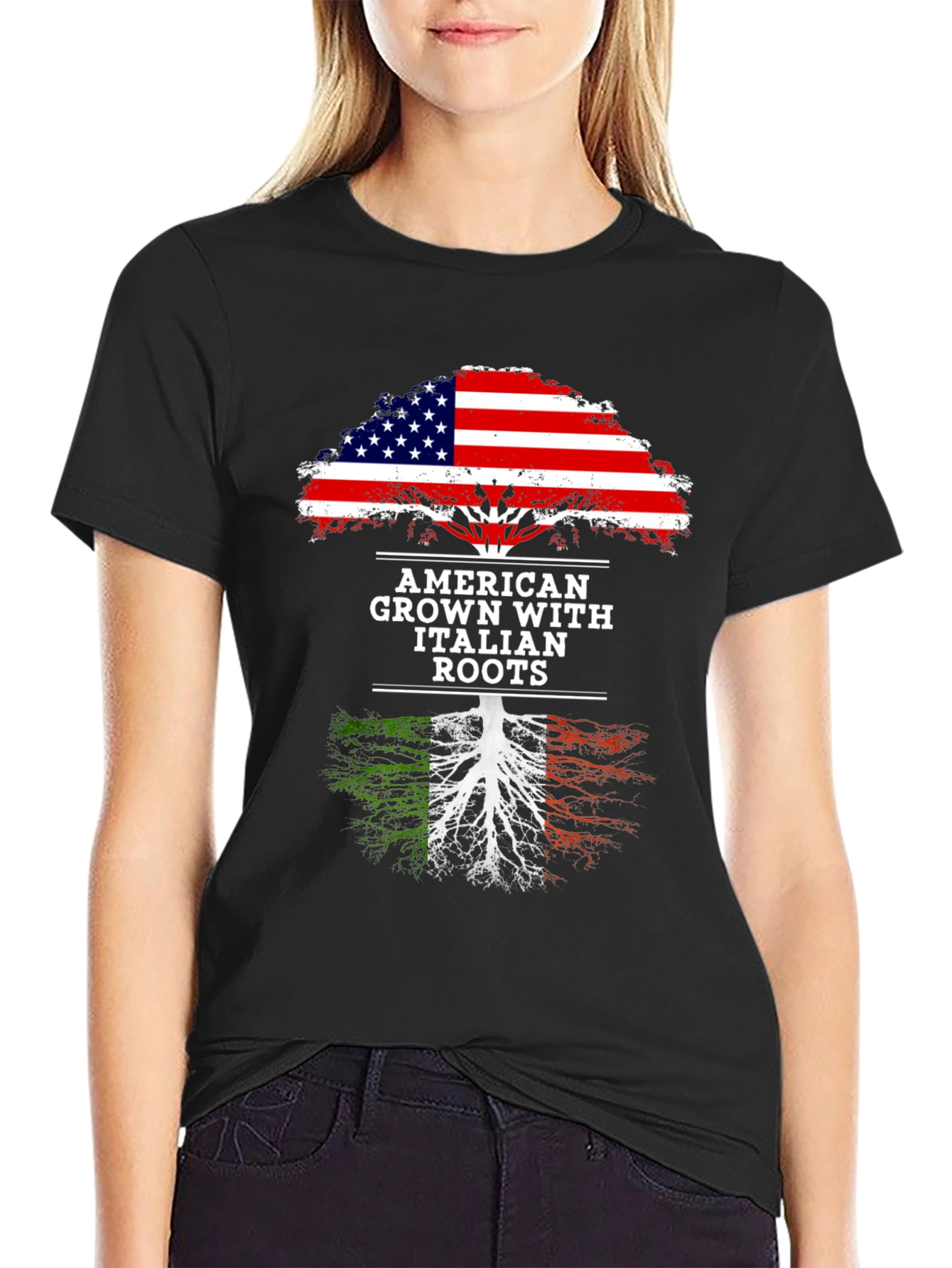 American Grown with Italian Roots T-Shirt - 2