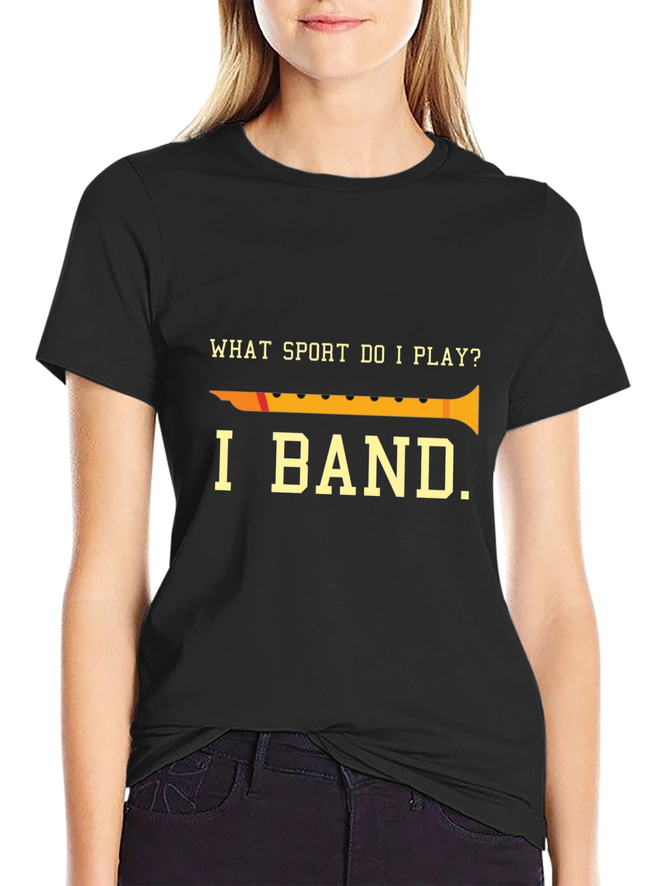 Black I Band Funny T-Shirt, Clarinet Shirt, Marching Band Tee view 2