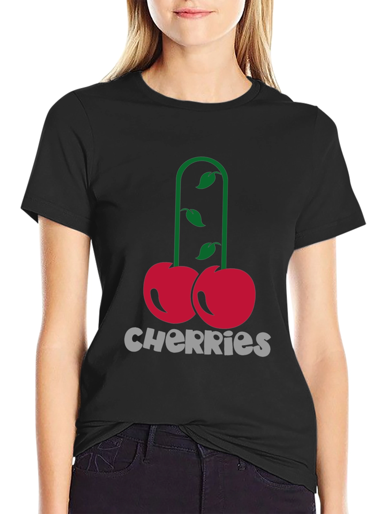 Black Cherries Graphic Tee - Bold Humor Shirt view 2