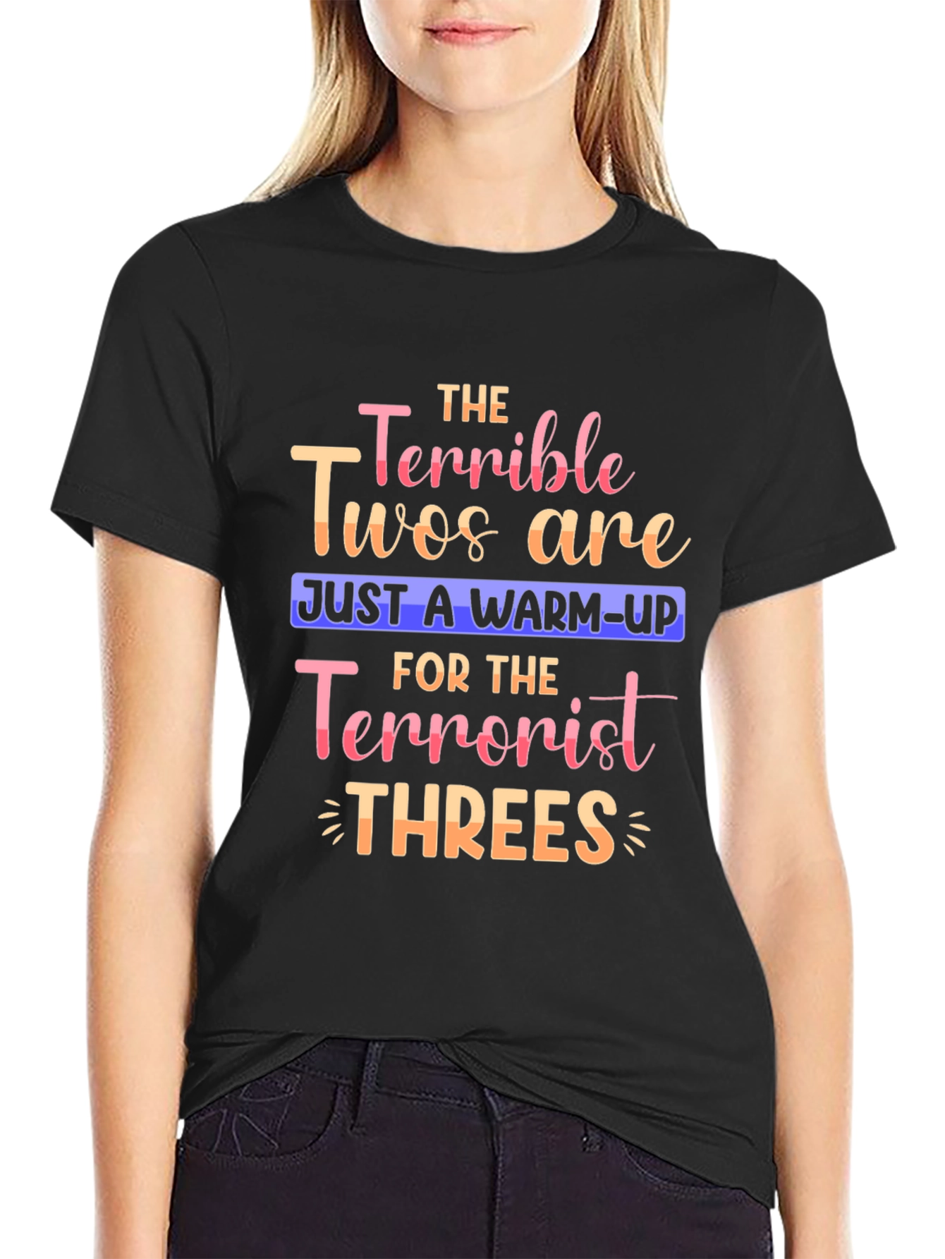 Black Terrible Twos Warm-Up T-Shirt view 2