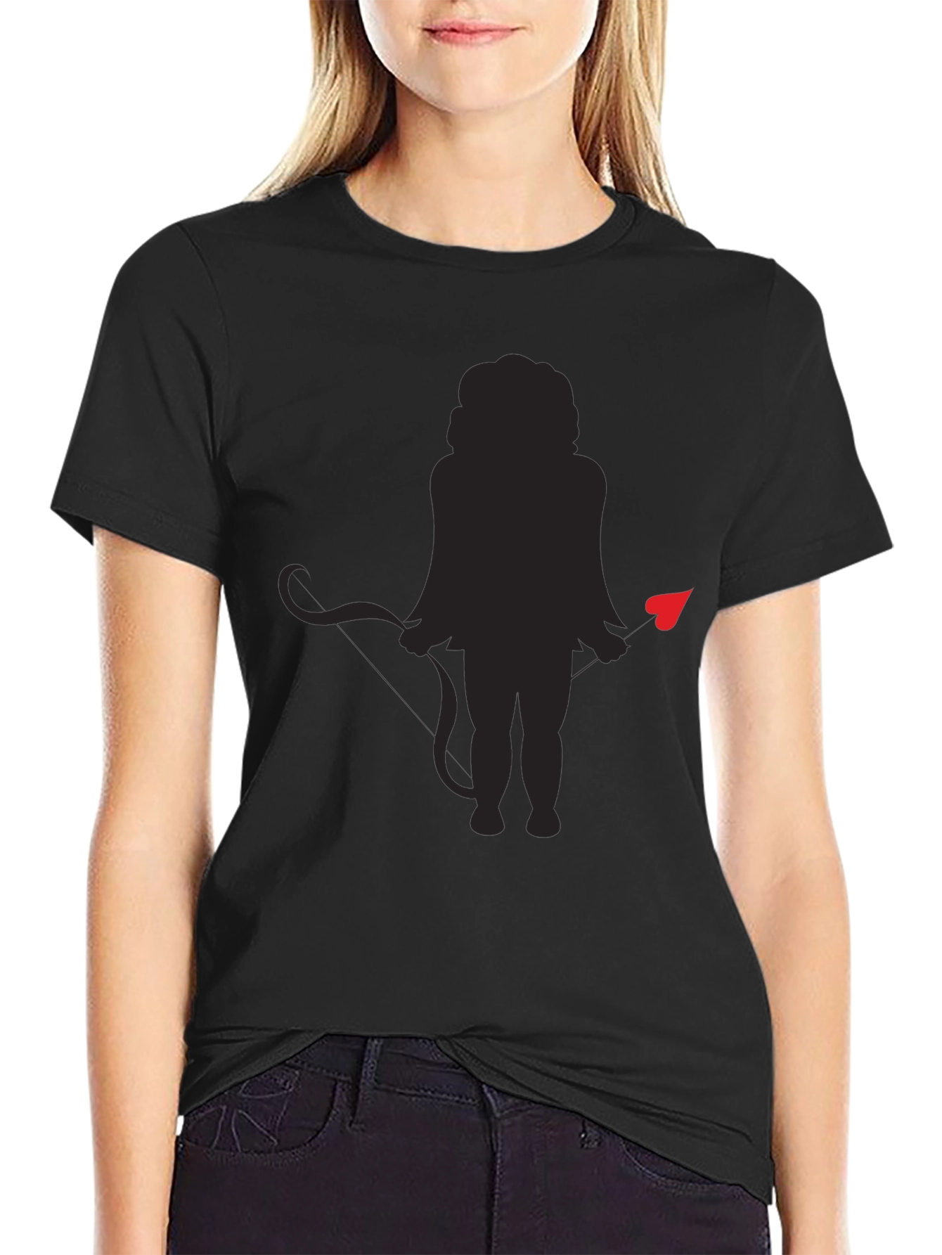 Black Devil Cupid Graphic Tee - Men's Black T-Shirt view 2