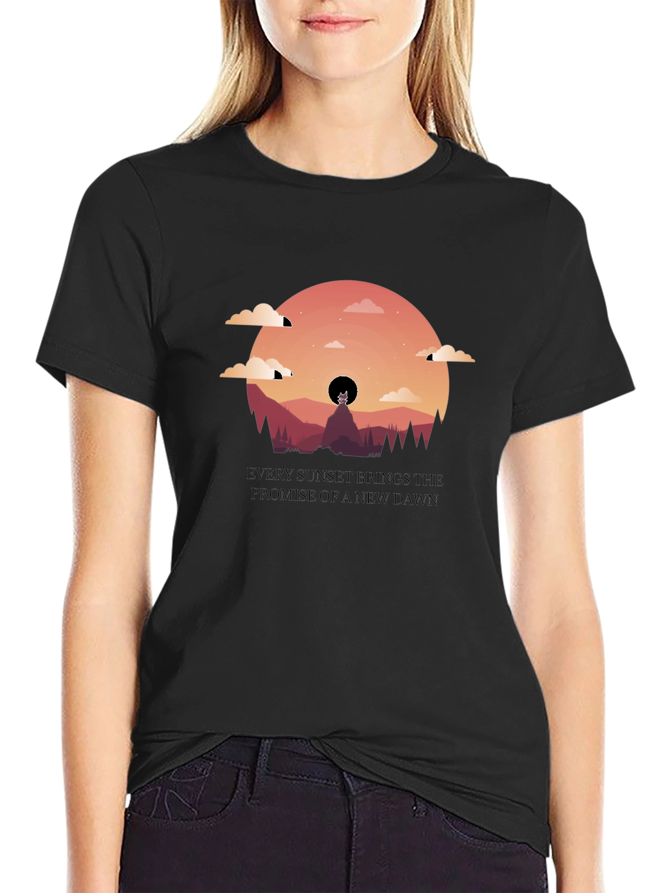 Black Sunset Promise Graphic Tee view 2