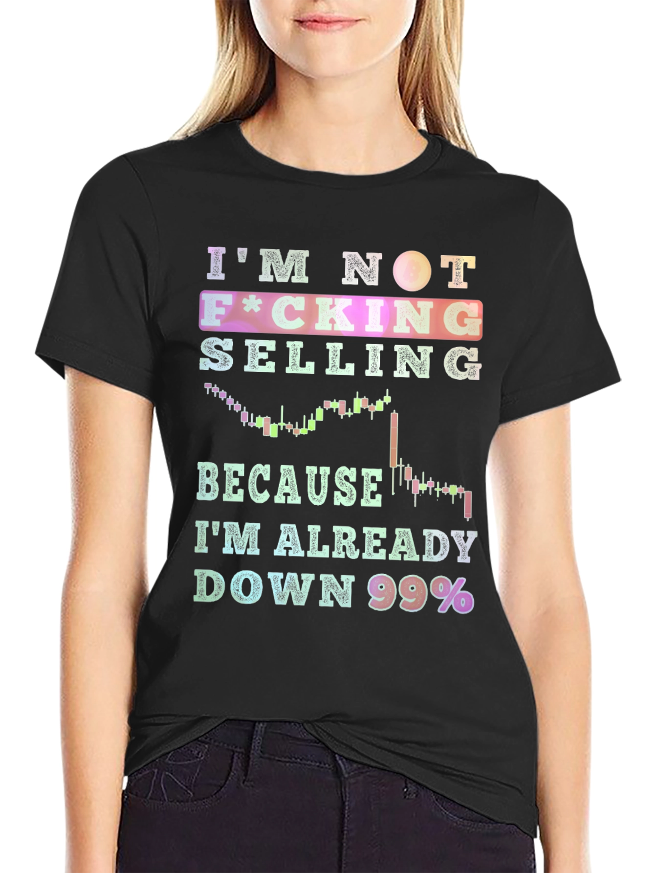 Black I'm Not Selling T-Shirt - Down 99% view 2