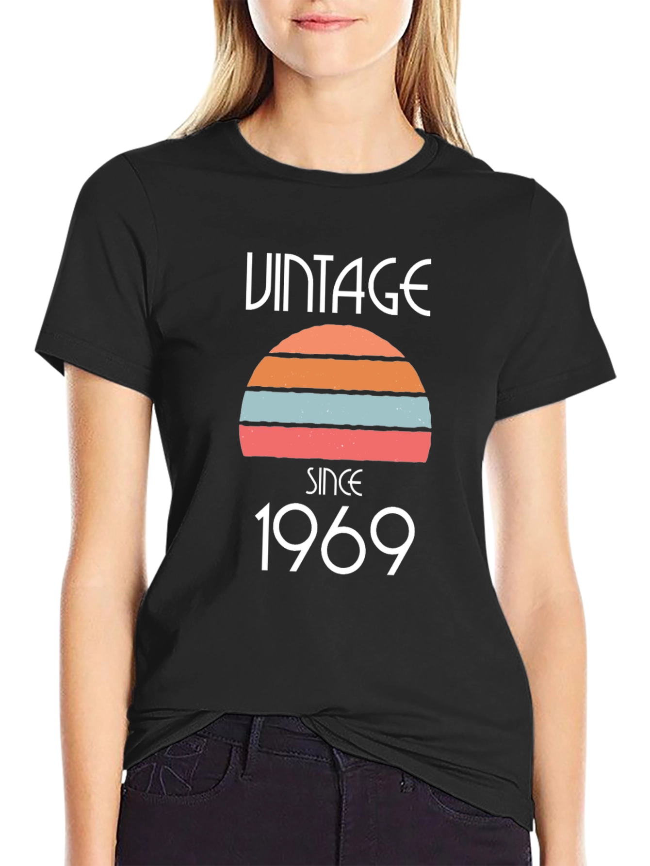Black Vintage Since 1969 Graphic T-Shirt view 2