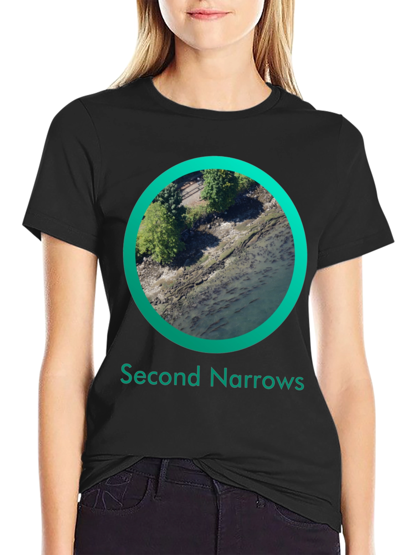 Black Second Narrows Graphic T-Shirt - Black view 2